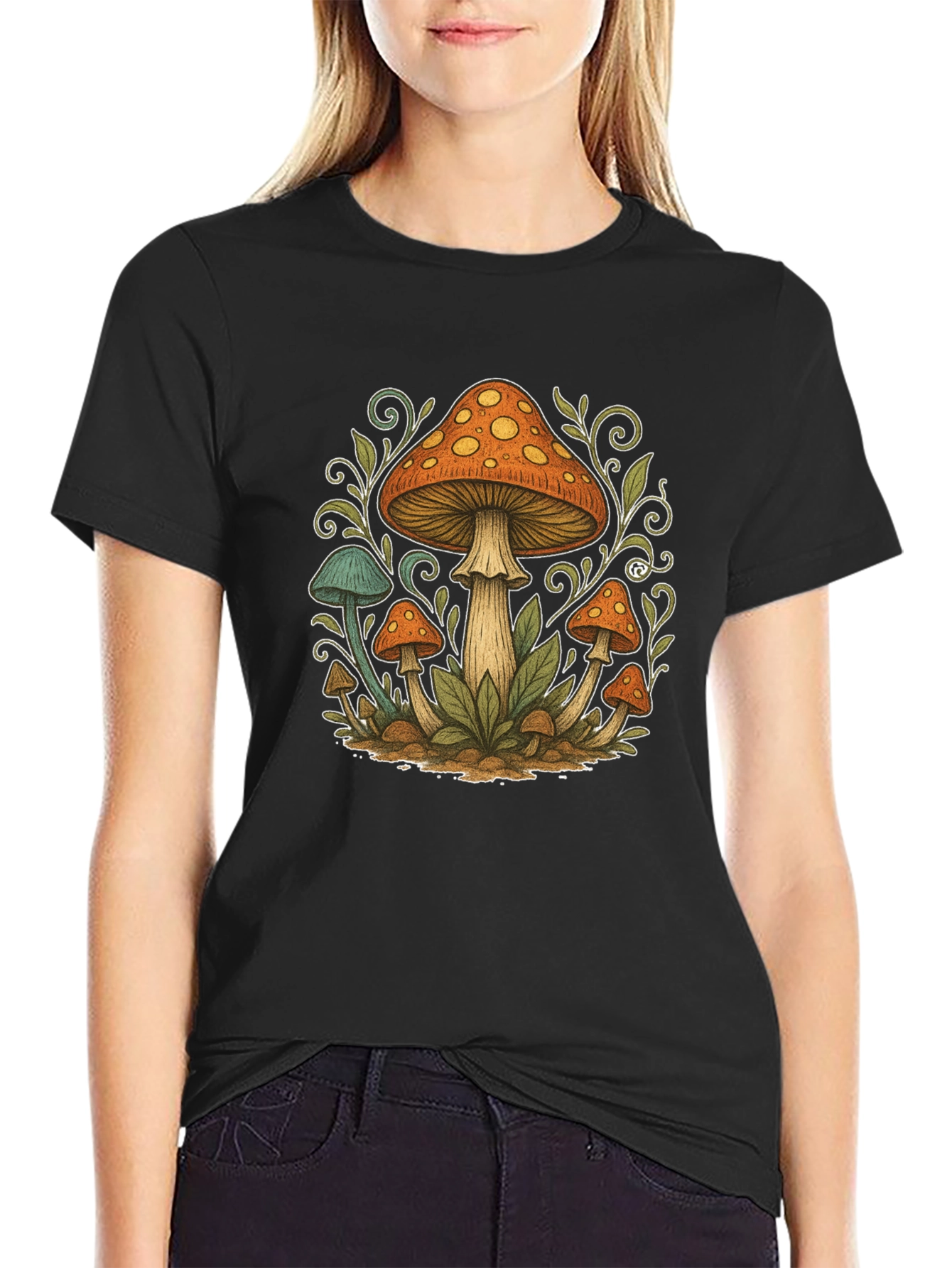 Mushroom Graphic Tee - Psychedelic Style