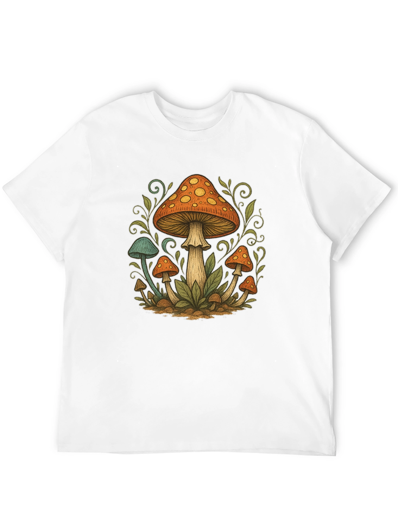 Mushroom Graphic Tee - Psychedelic Style
