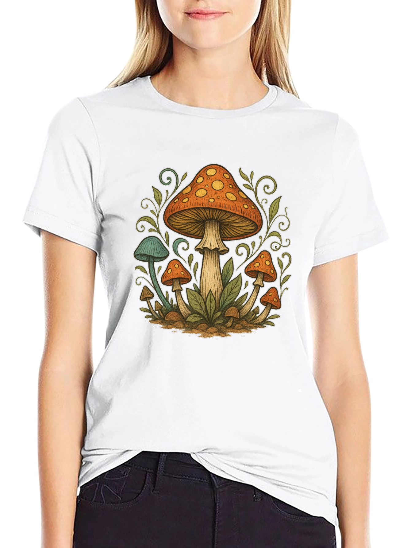 Mushroom Graphic Tee - Psychedelic Style