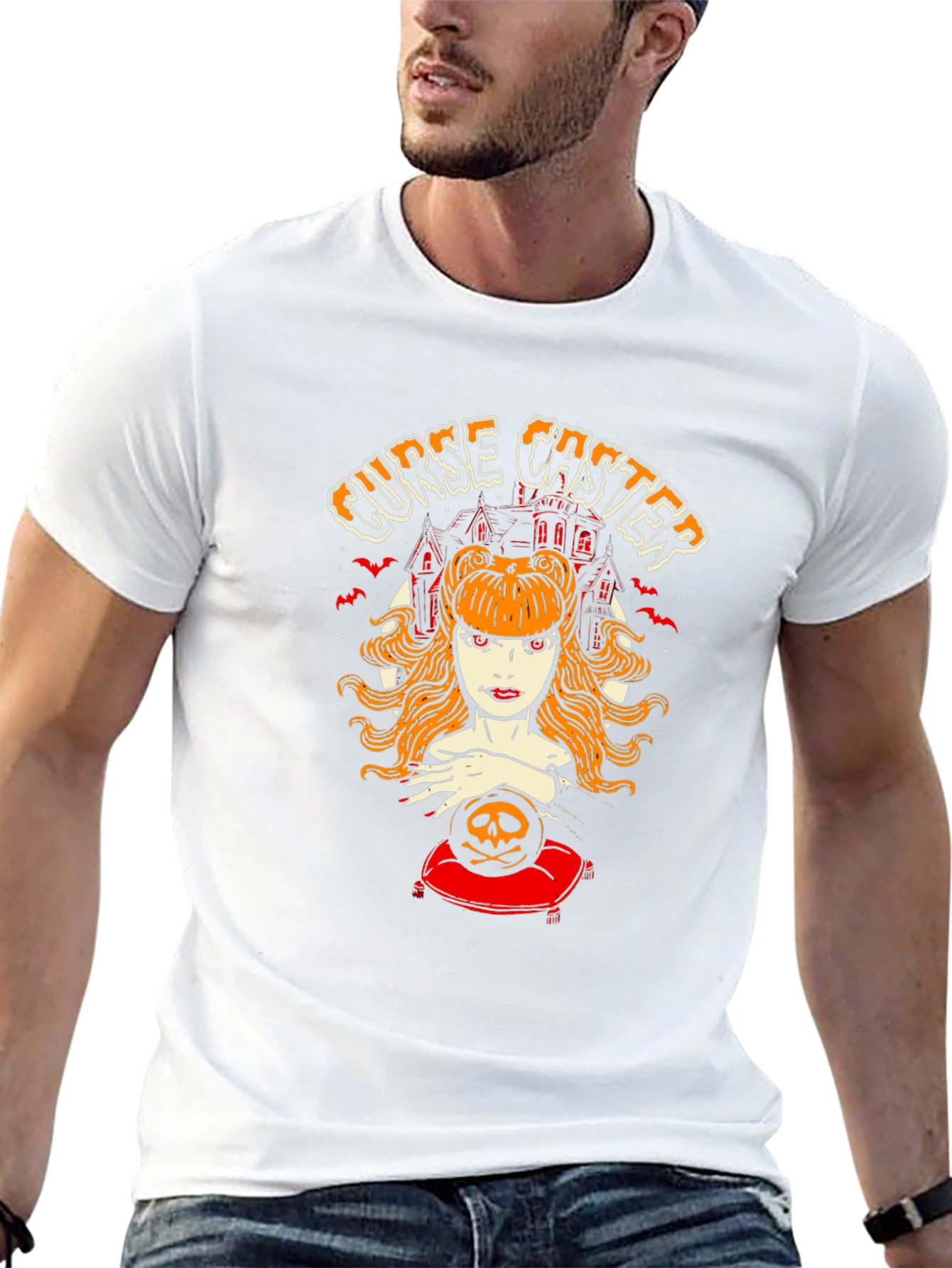 Curse Caster Graphic T-Shirt - Halloween Witch Tee