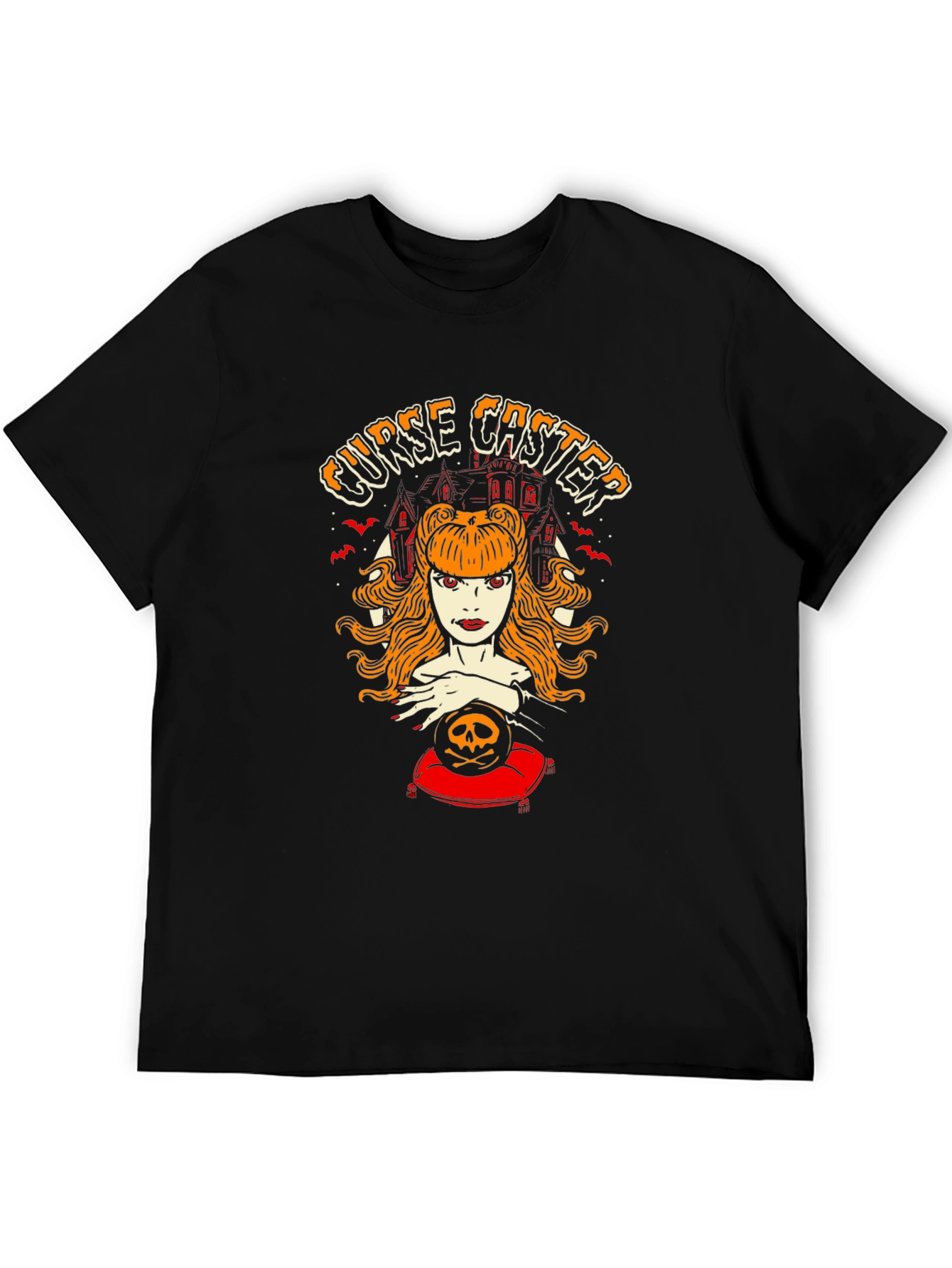 Curse Caster Graphic T-Shirt - Halloween Witch Tee