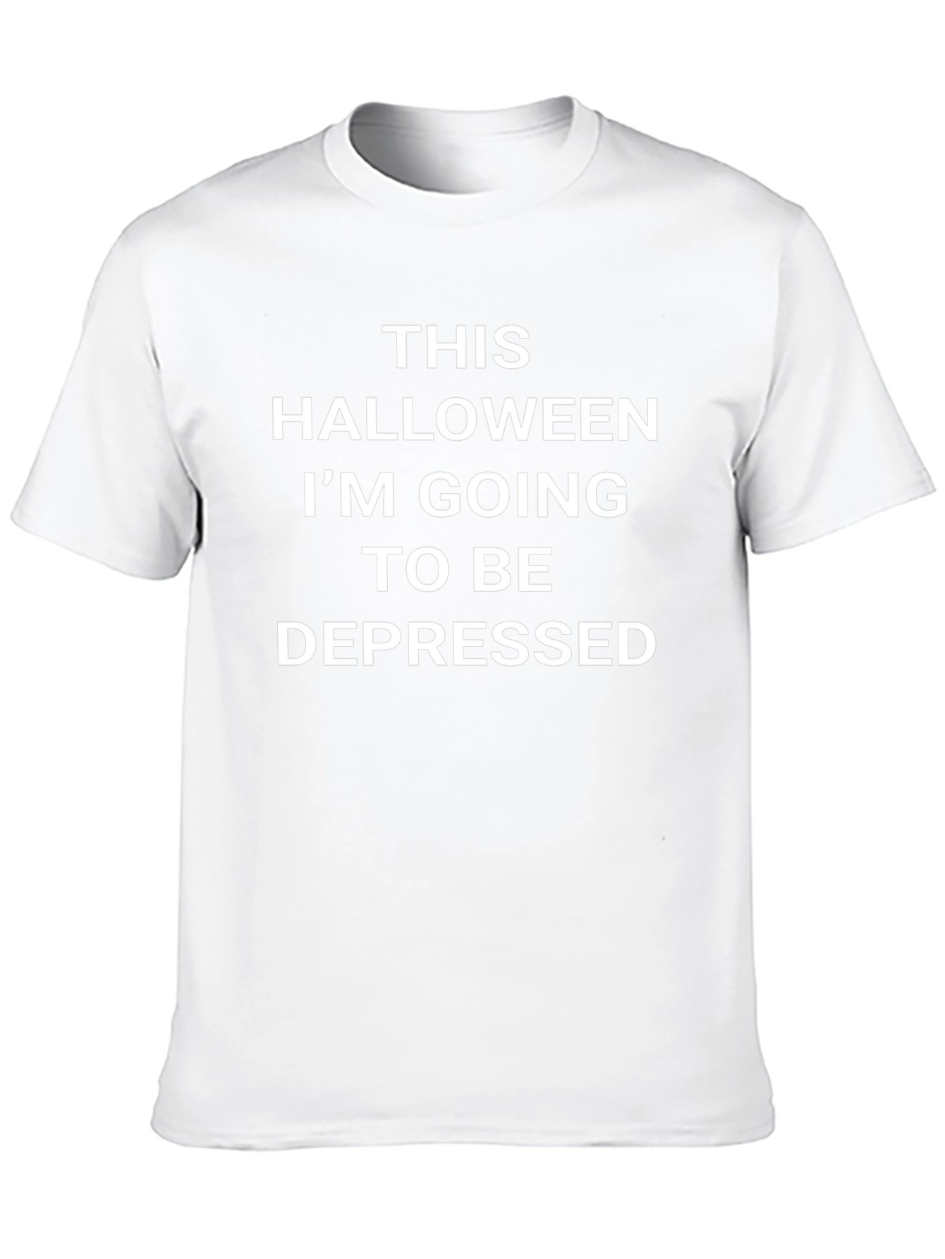 Halloween Depressed Graphic T-Shirt