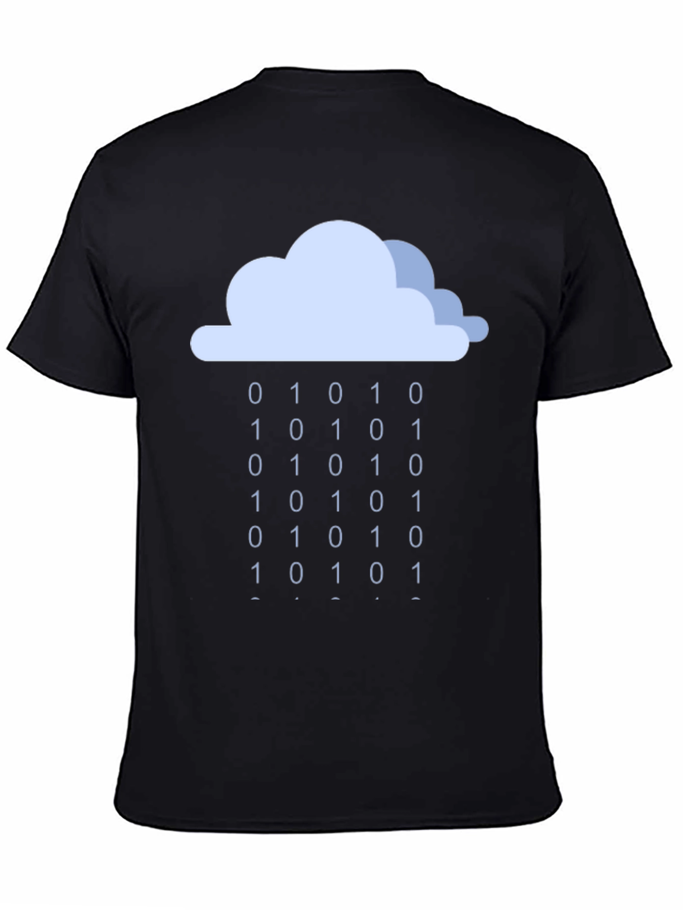 Binary Rain Cloud T-Shirt - Coding Tee