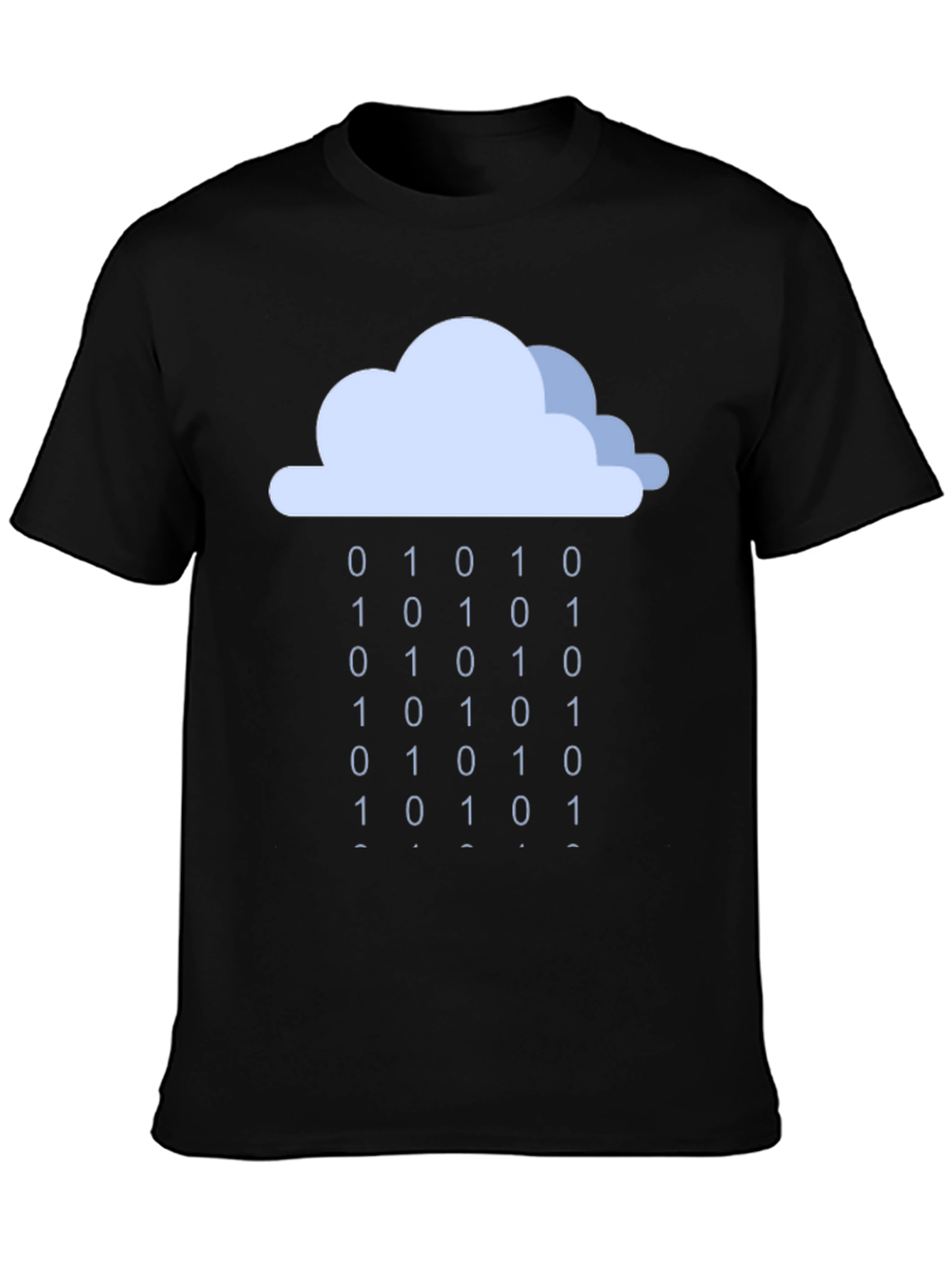 Binary Rain Cloud T-Shirt - Coding Tee