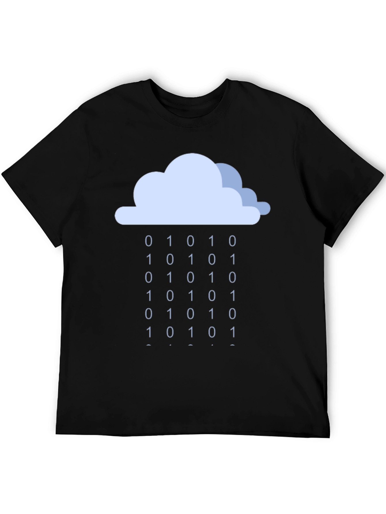 Binary Rain Cloud T-Shirt - Coding Tee