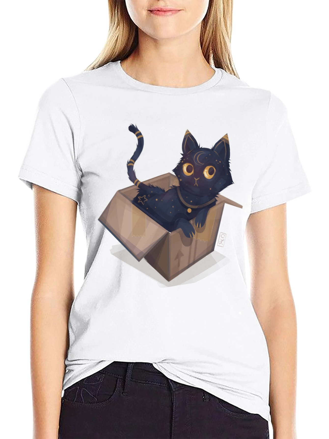Cosmic Cat in Box Tee
