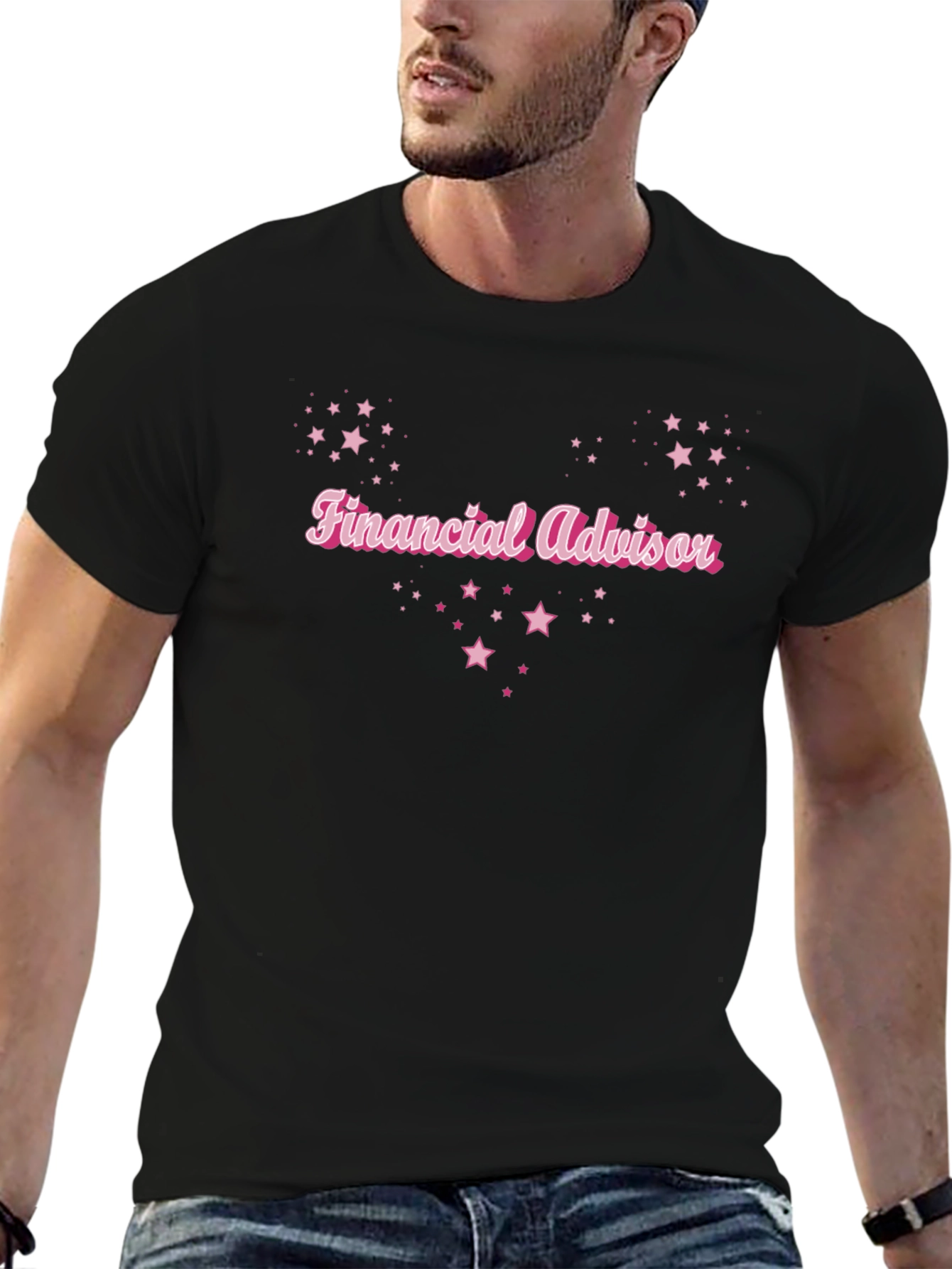 Financial Advisor Starry Black T-Shirt