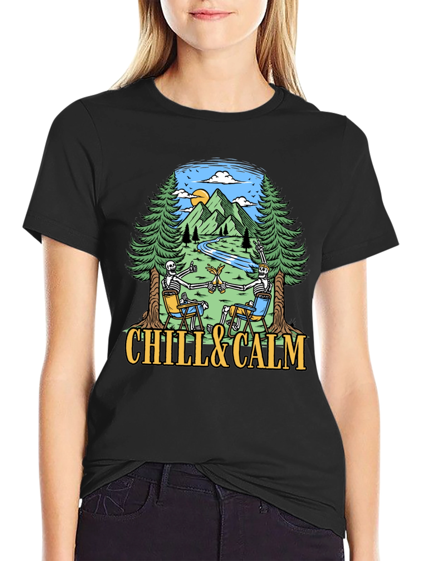 Chill & Calm Skeleton T-Shirt