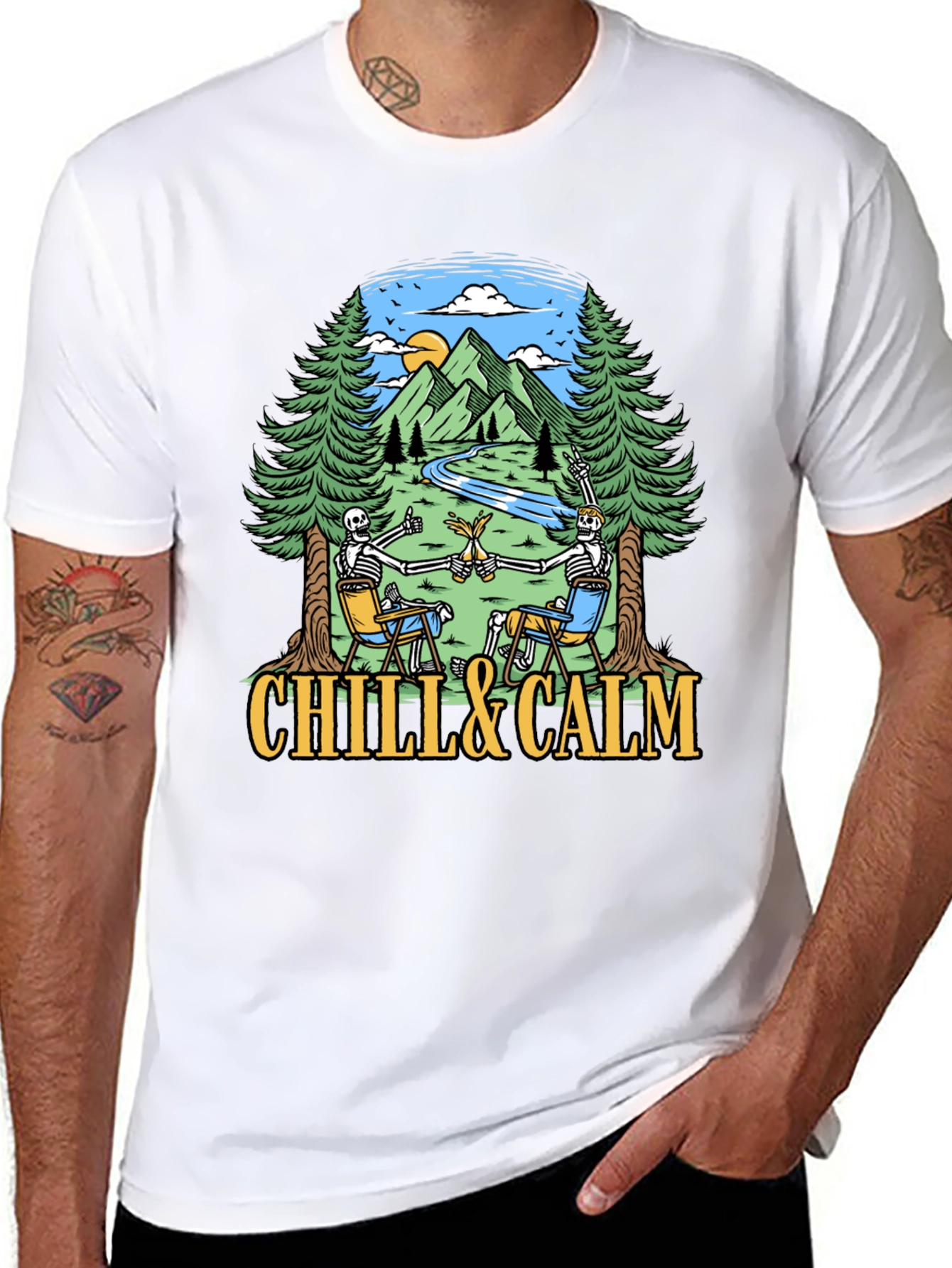 Chill & Calm Skeleton T-Shirt