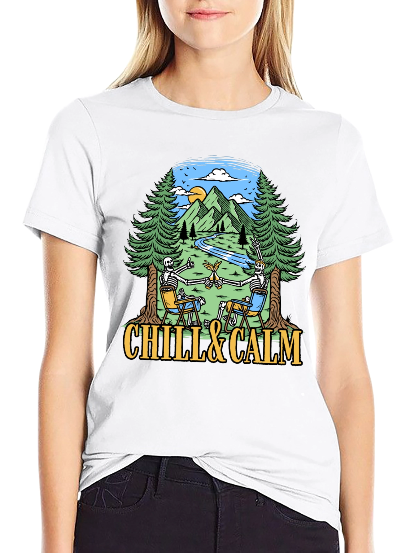 Chill & Calm Skeleton T-Shirt