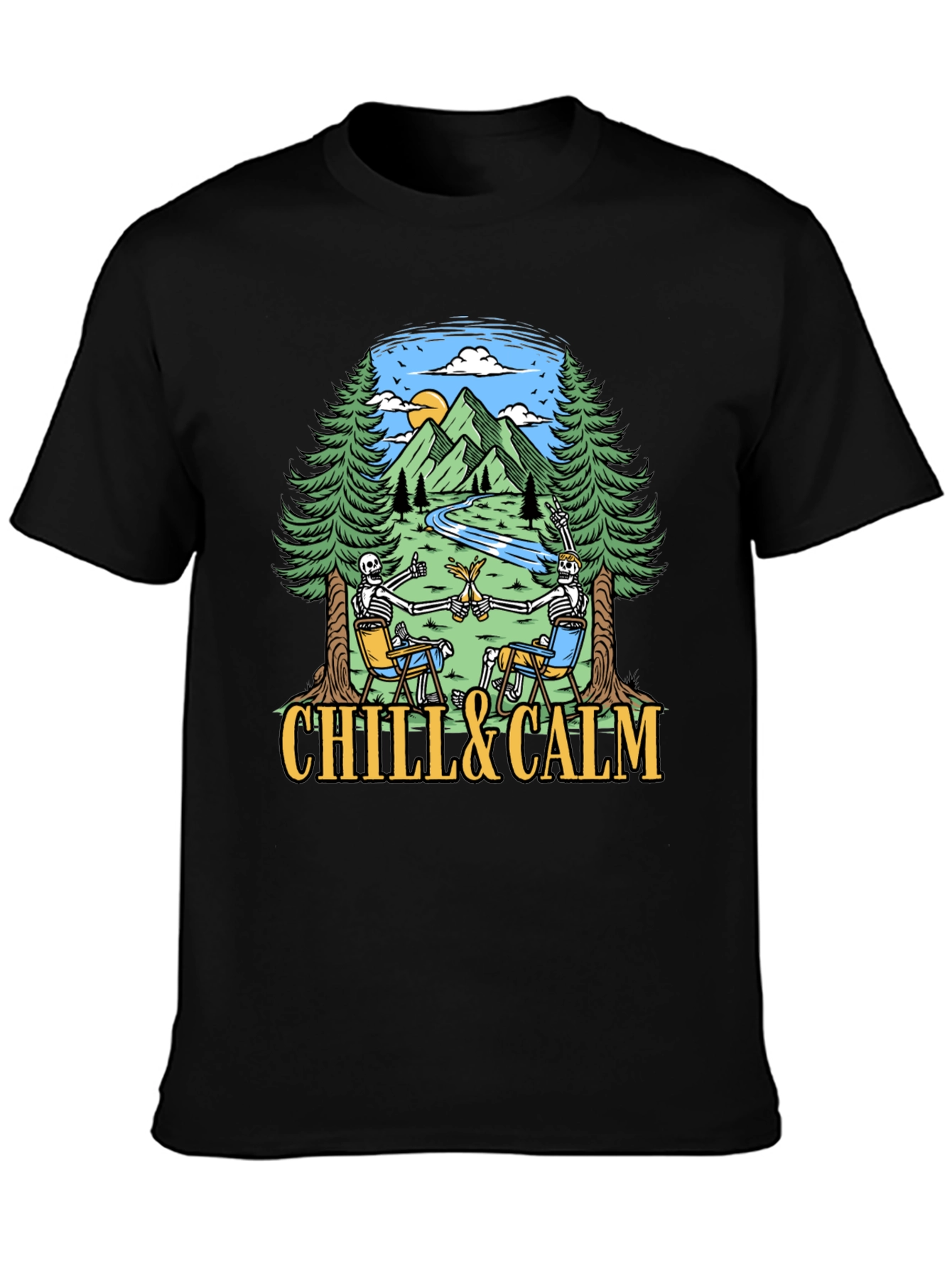 Chill & Calm Skeleton T-Shirt