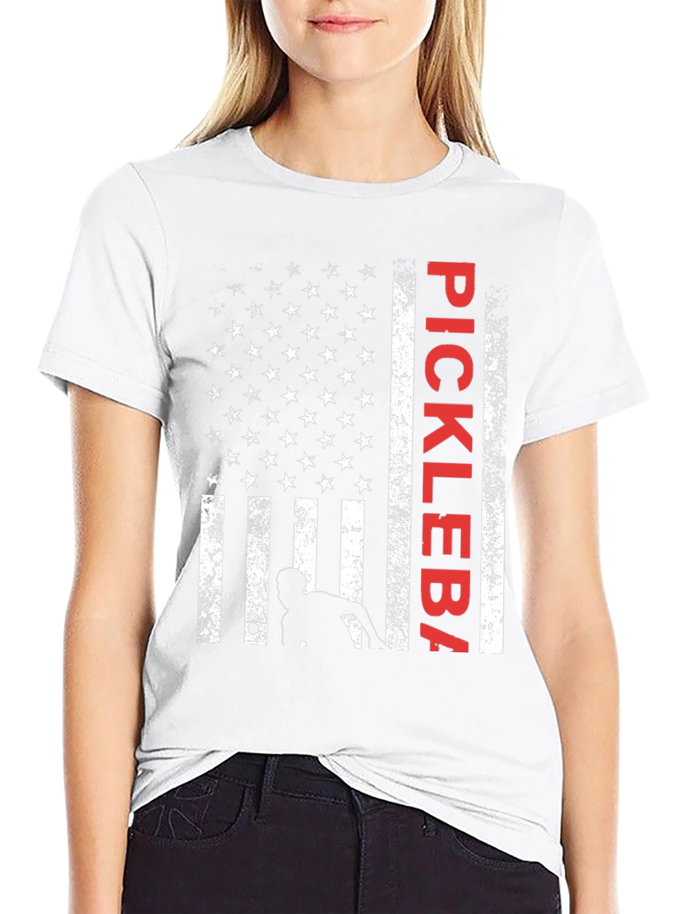 Pickleball American Flag Graphic Tee