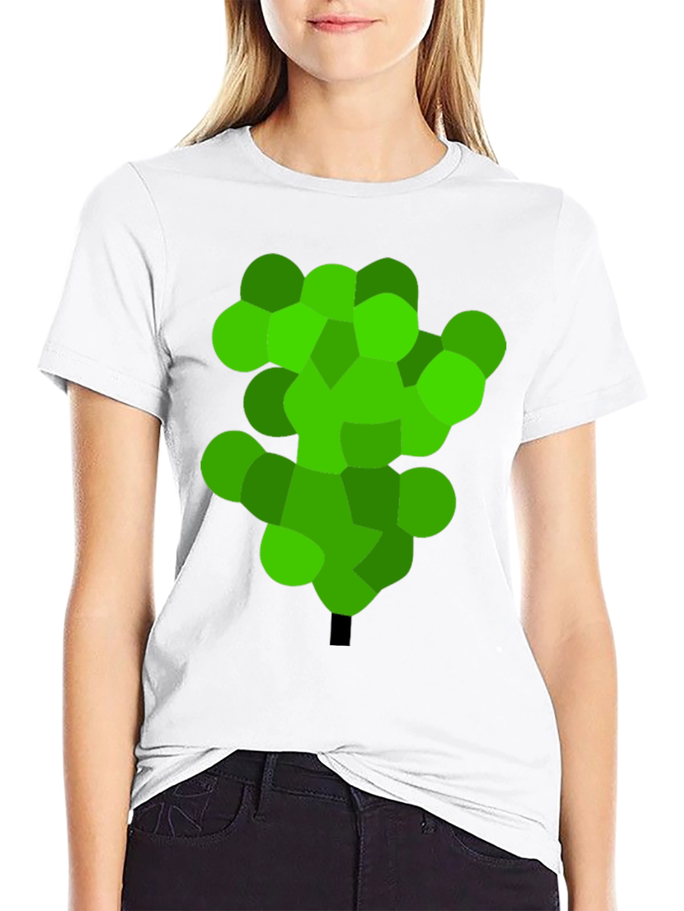 Abstract Green Tree Graphic Tee