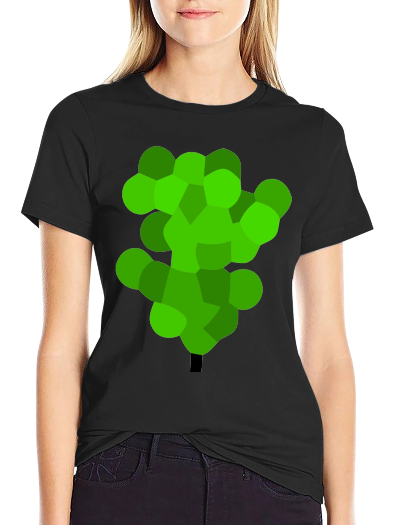 Abstract Green Tree Graphic Tee