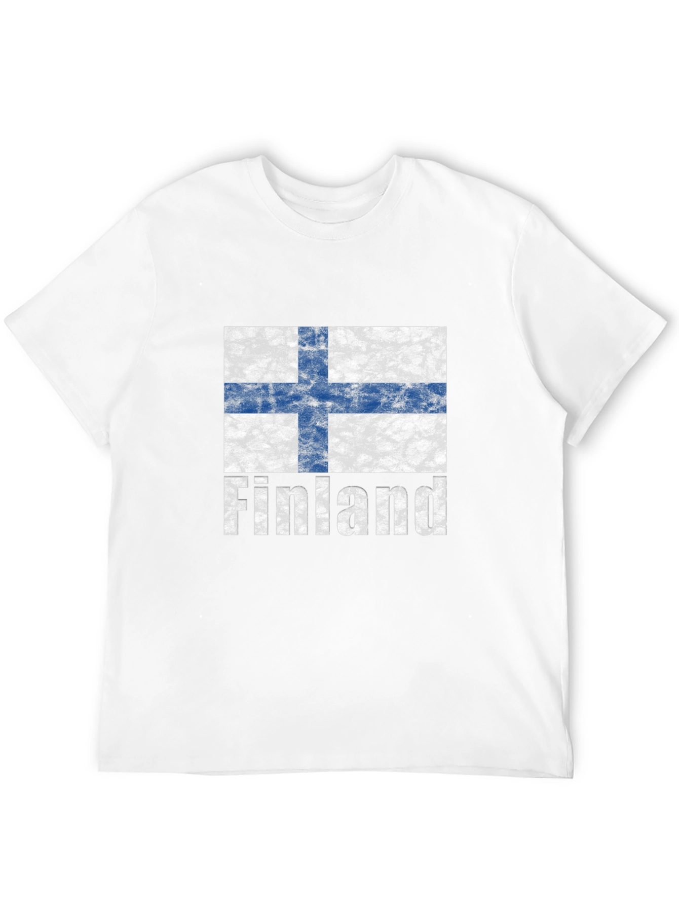 Finland Flag T-Shirt - Distressed Design