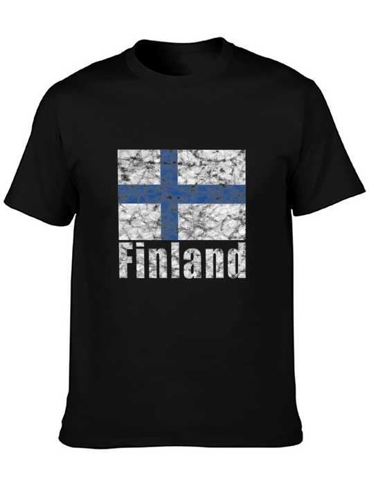 Finland Flag T-Shirt - Distressed Design