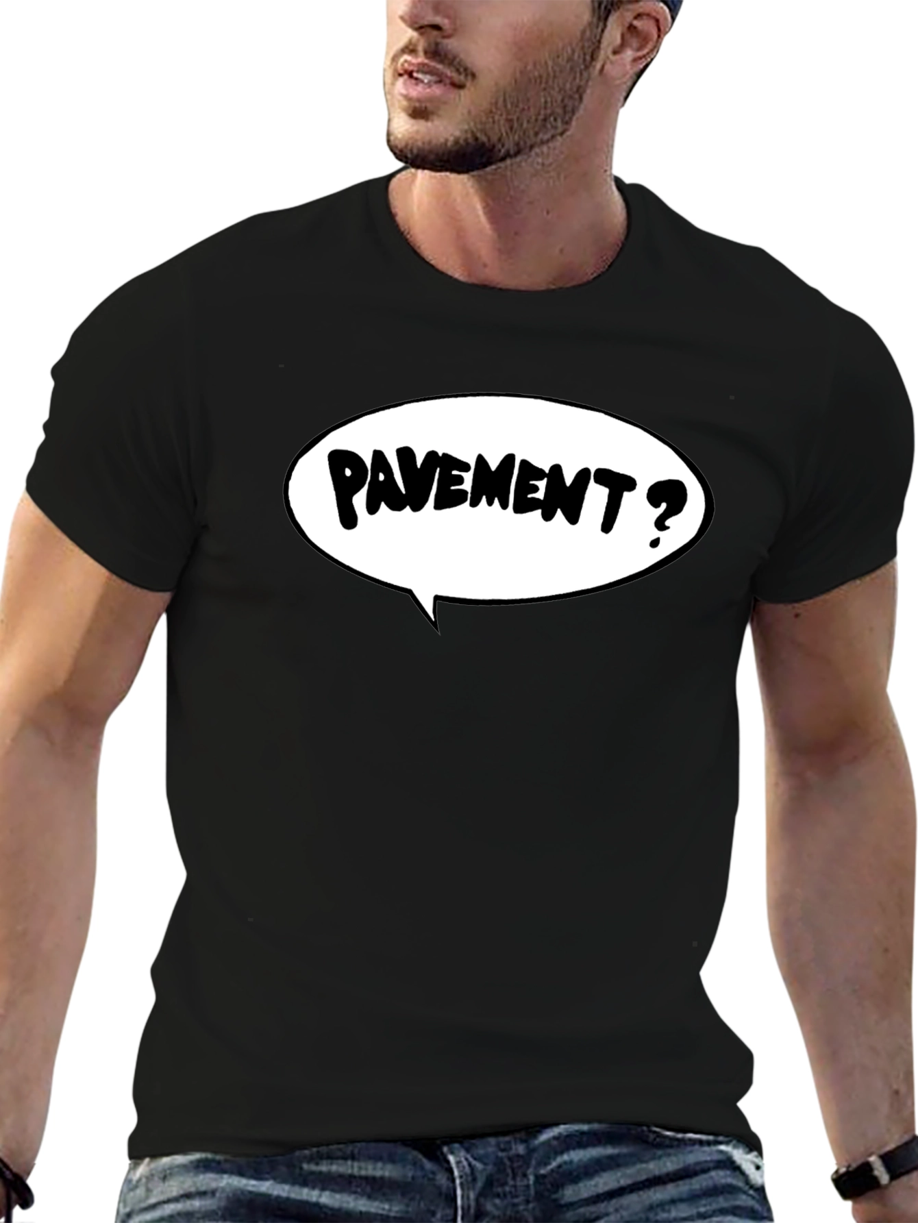 Pavement? T-Shirt - Black Graphic Tee