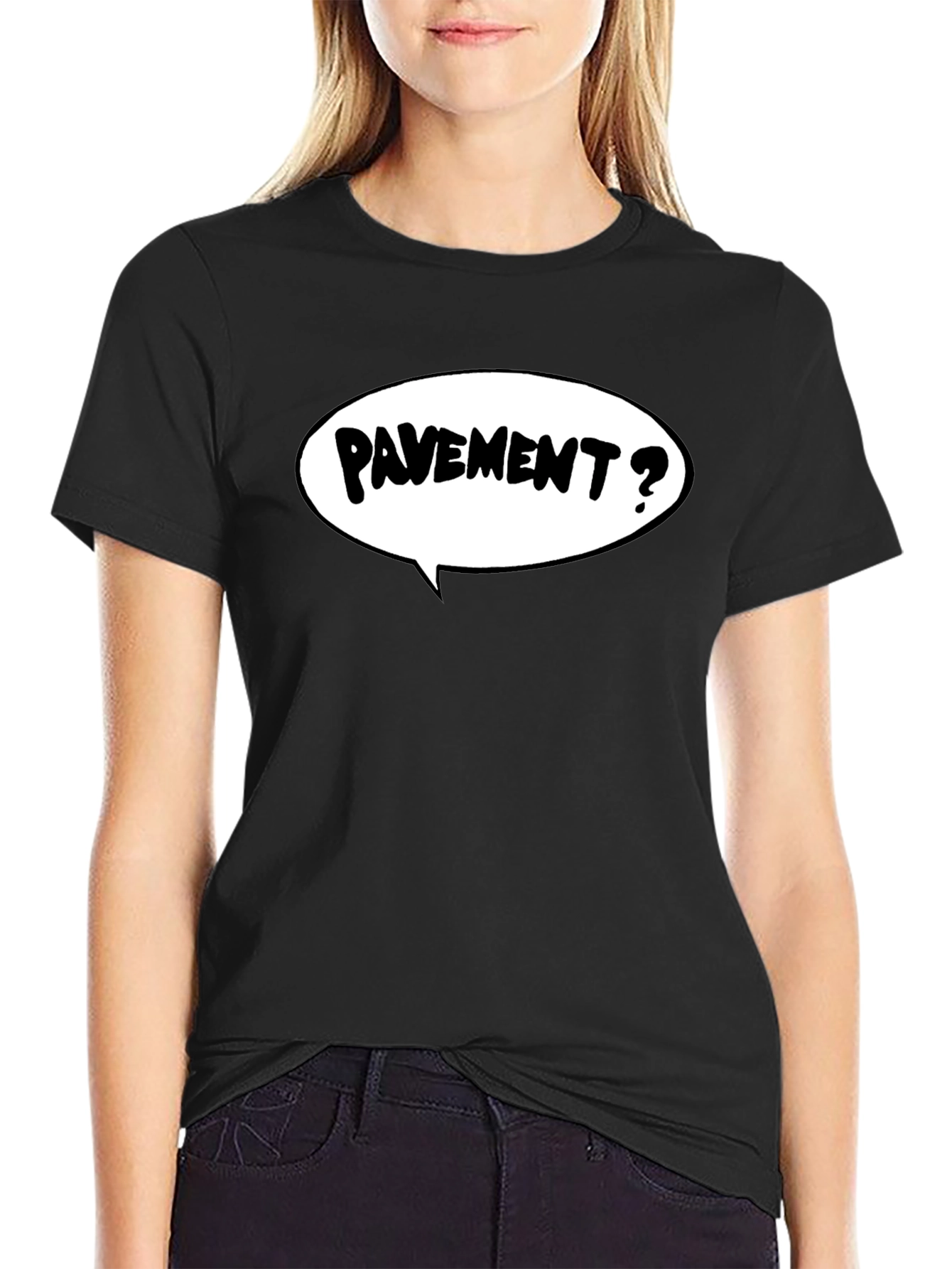 Pavement? T-Shirt - Black Graphic Tee