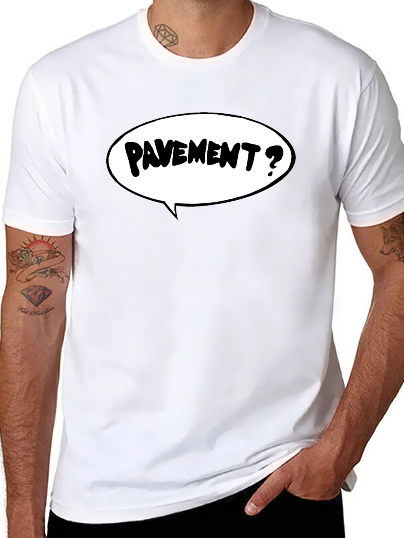 Pavement? T-Shirt - Black Graphic Tee