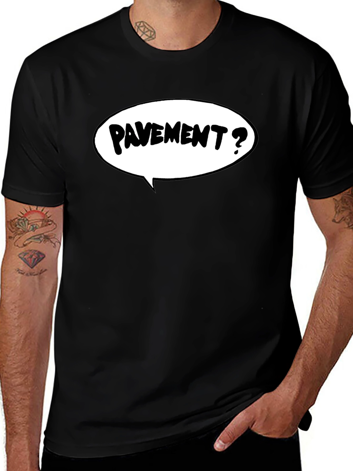 Pavement? T-Shirt - Black Graphic Tee