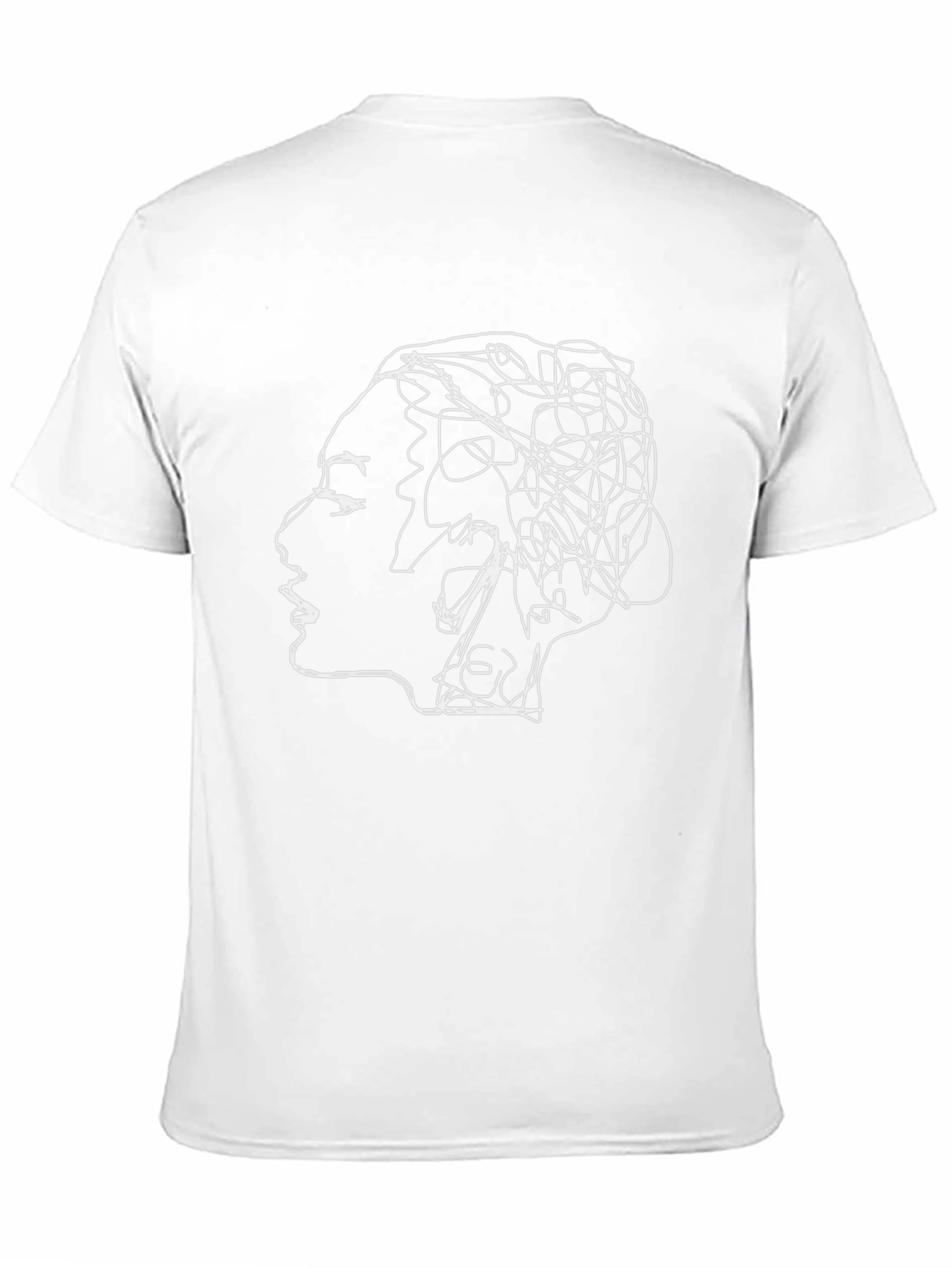 Abstract Line Art Graphic Tee - Unisex Black T-Shirt