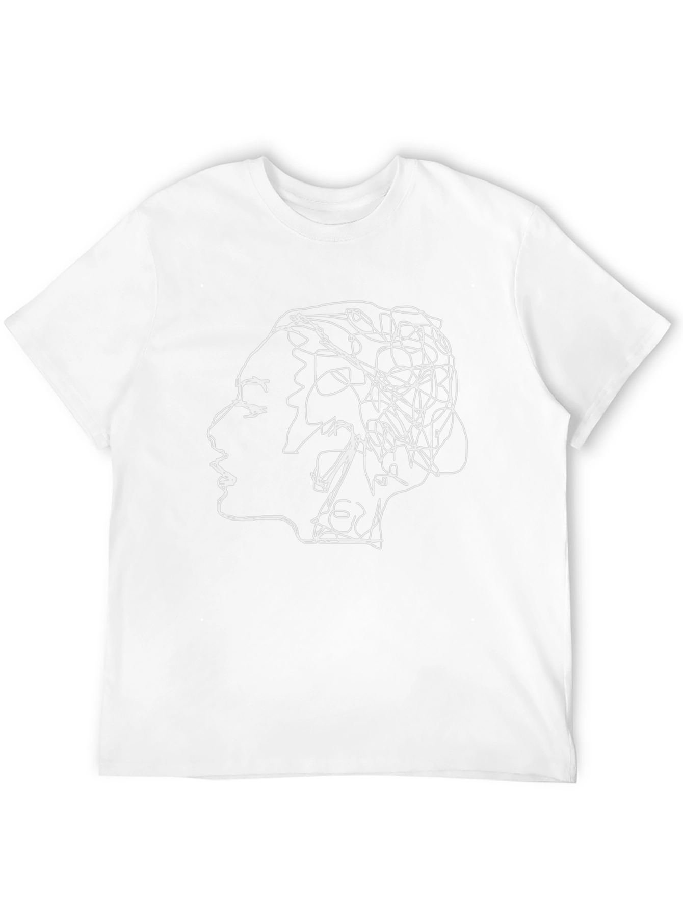 Abstract Line Art Graphic Tee - Unisex Black T-Shirt