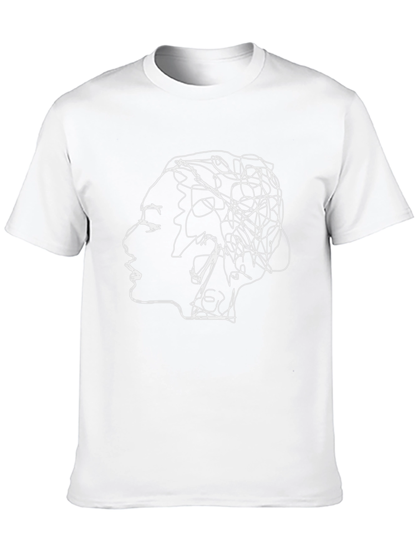 Abstract Line Art Graphic Tee - Unisex Black T-Shirt