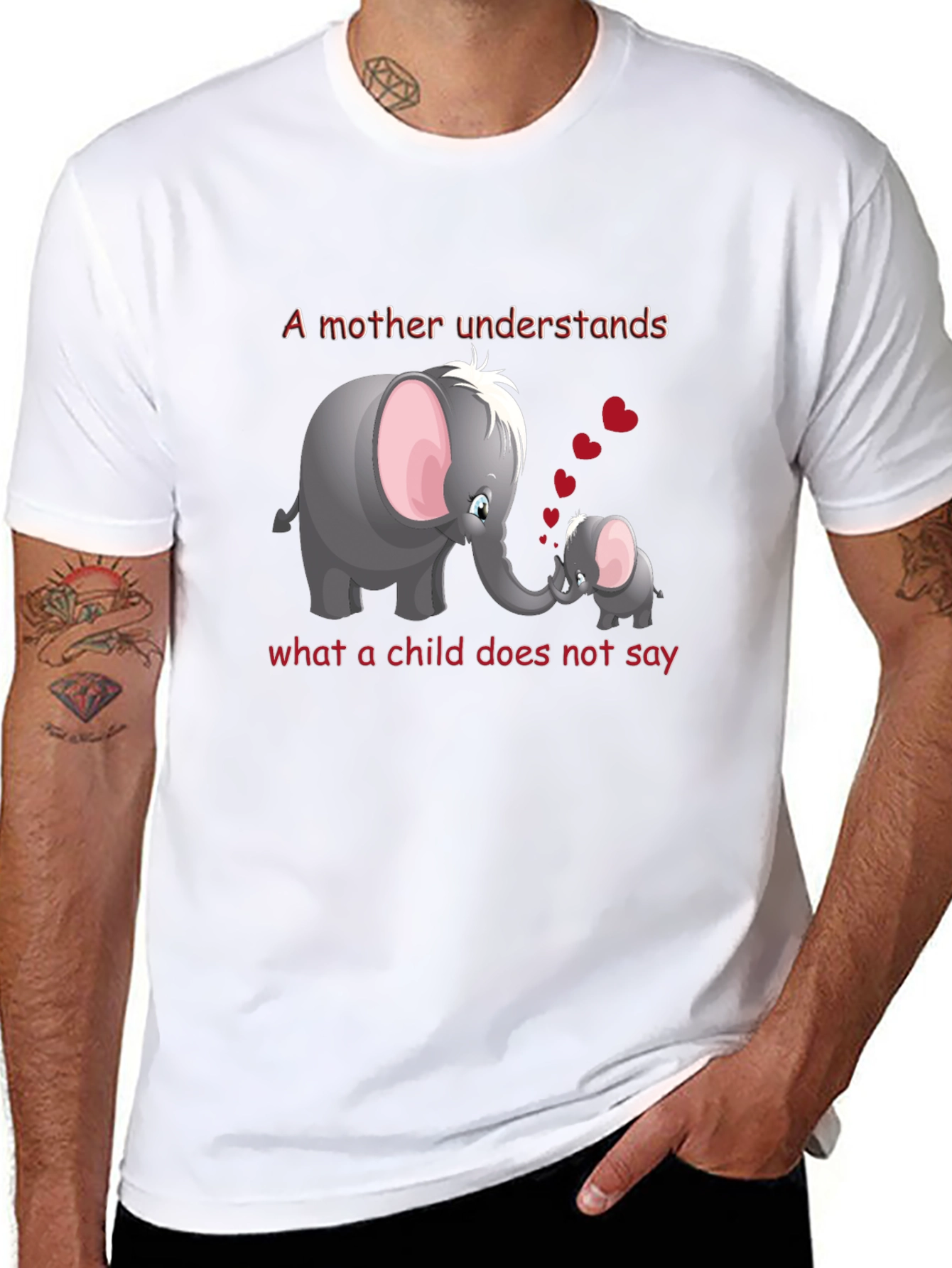 Mother & Child Elephant T-Shirt - Understanding Love