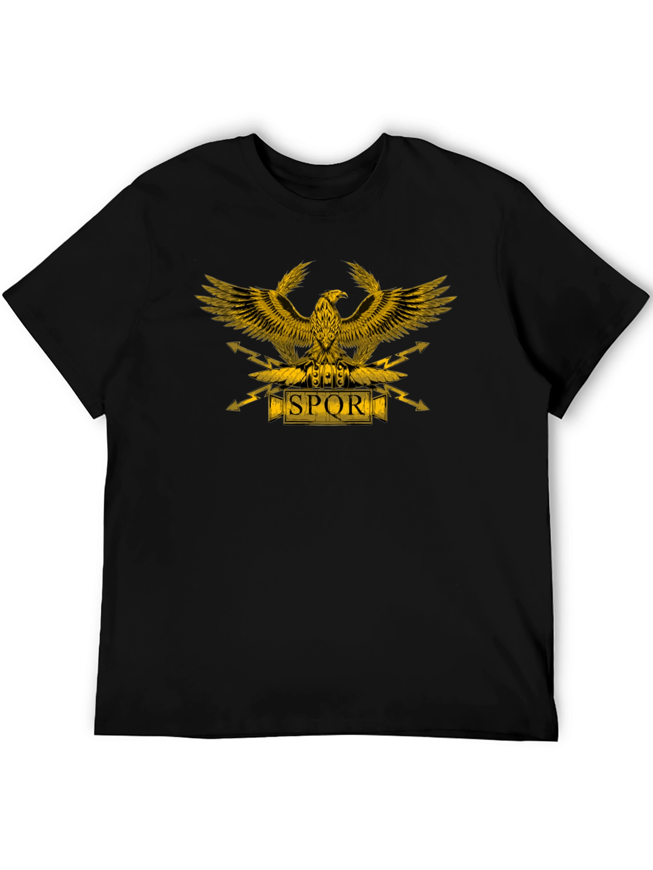 SPQR Eagle Graphic T-Shirt - Black