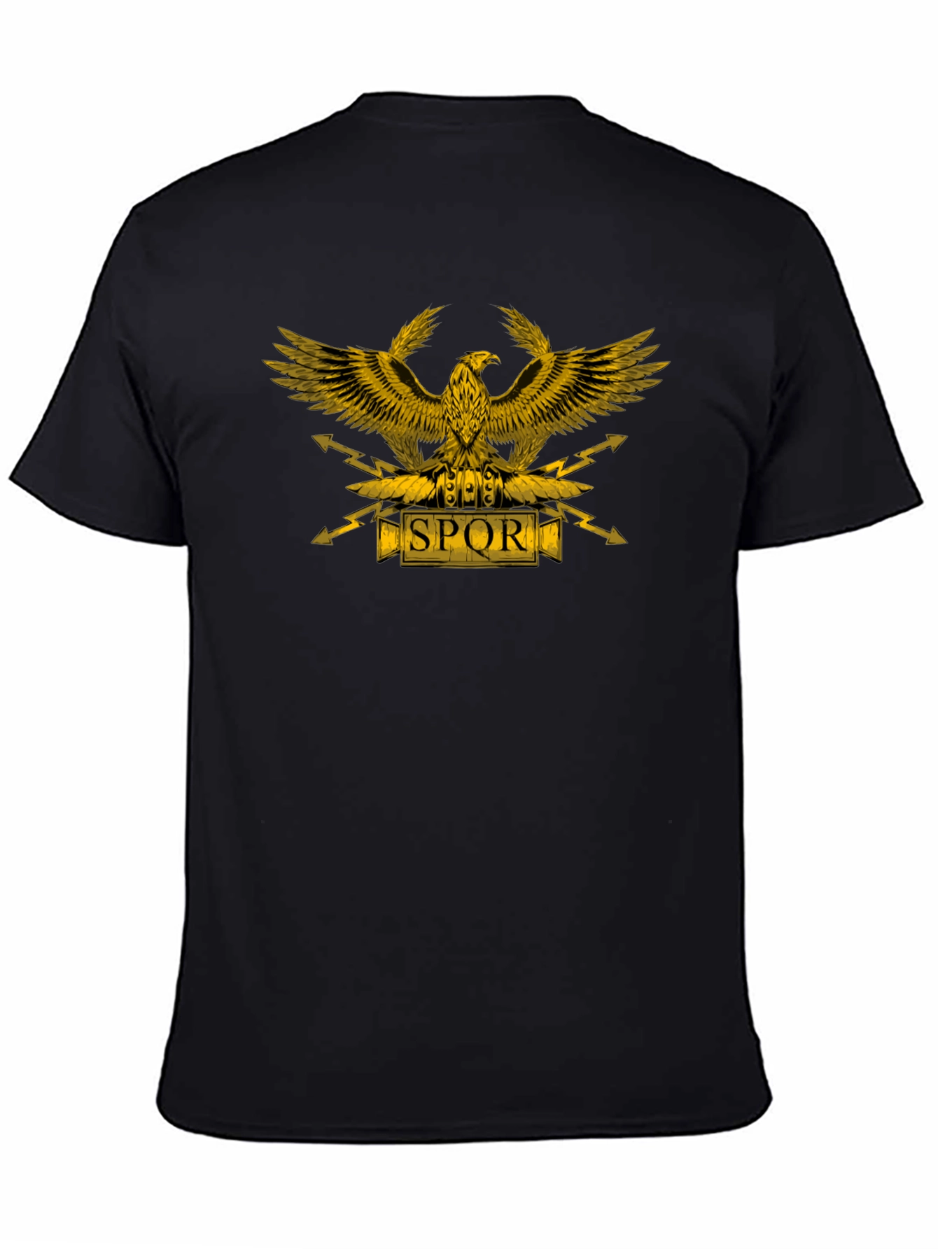 SPQR Eagle Graphic T-Shirt - Black