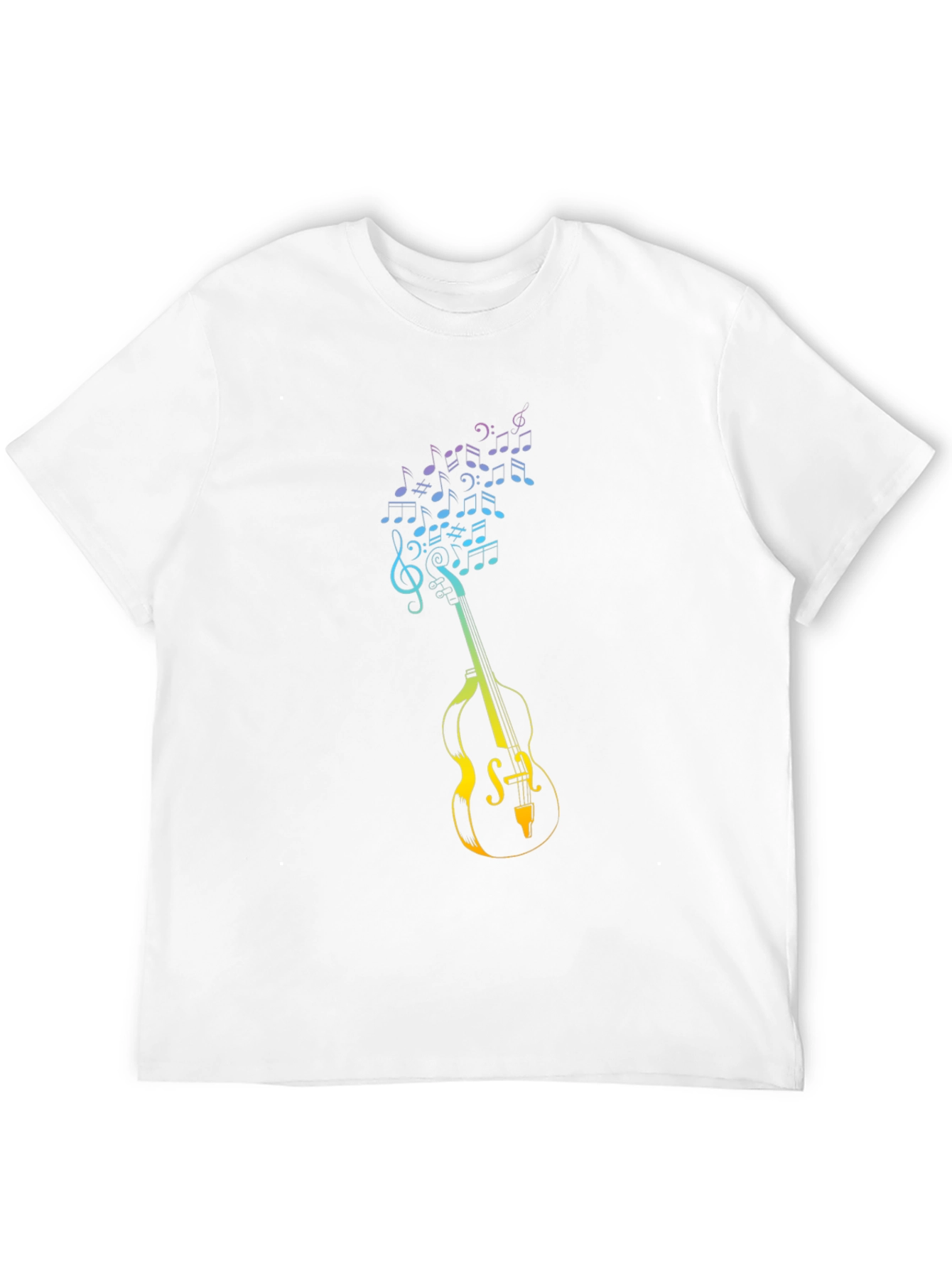 Musical Guitar Notes Graphic T-Shirt - Black