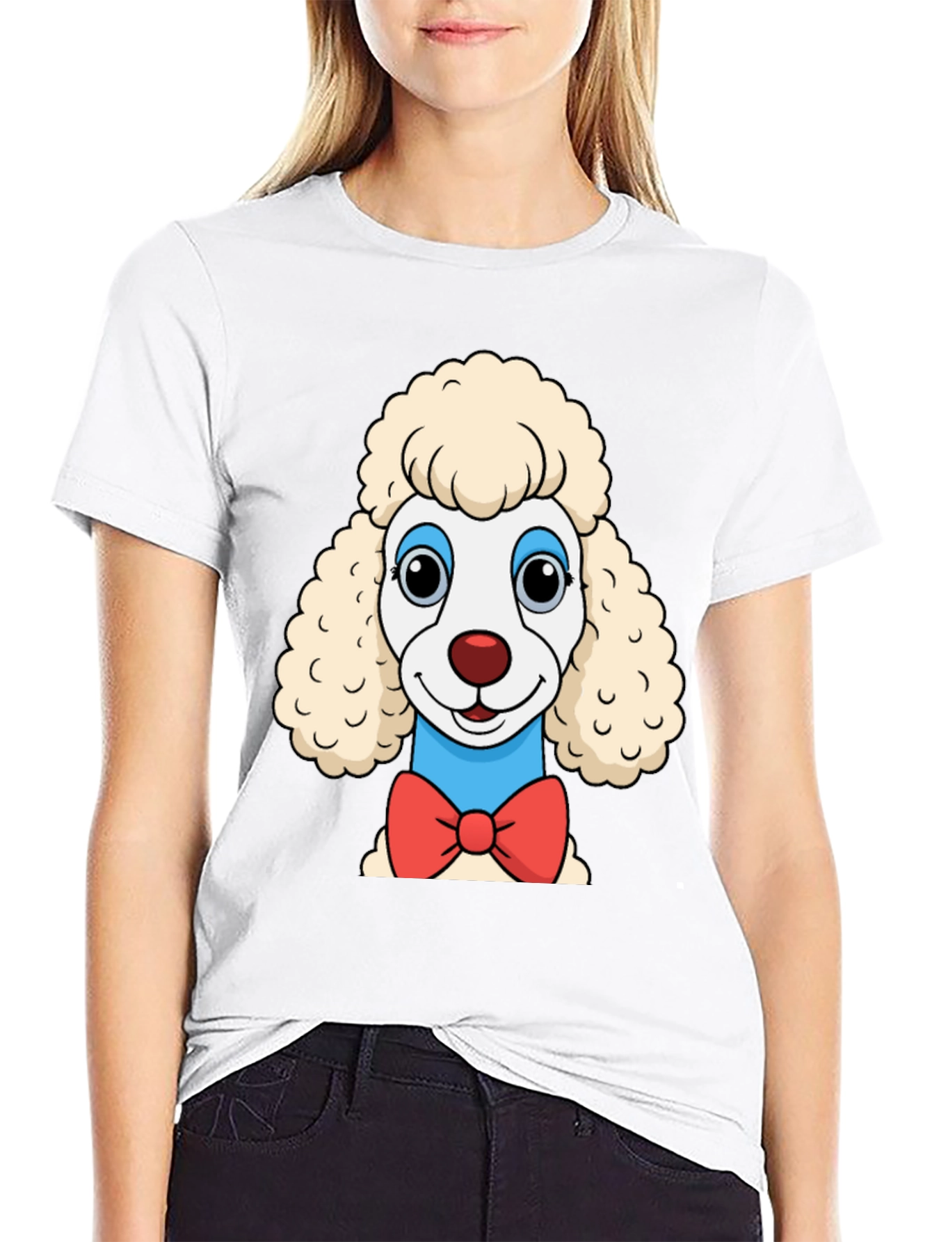 Poodle Cartoon Graphic T-Shirt
