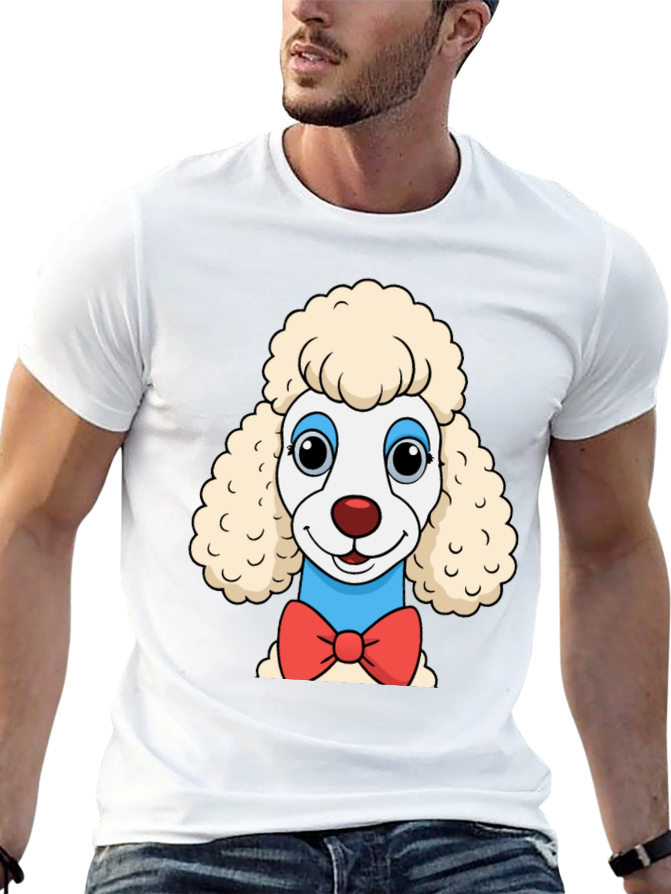 Poodle Cartoon Graphic T-Shirt