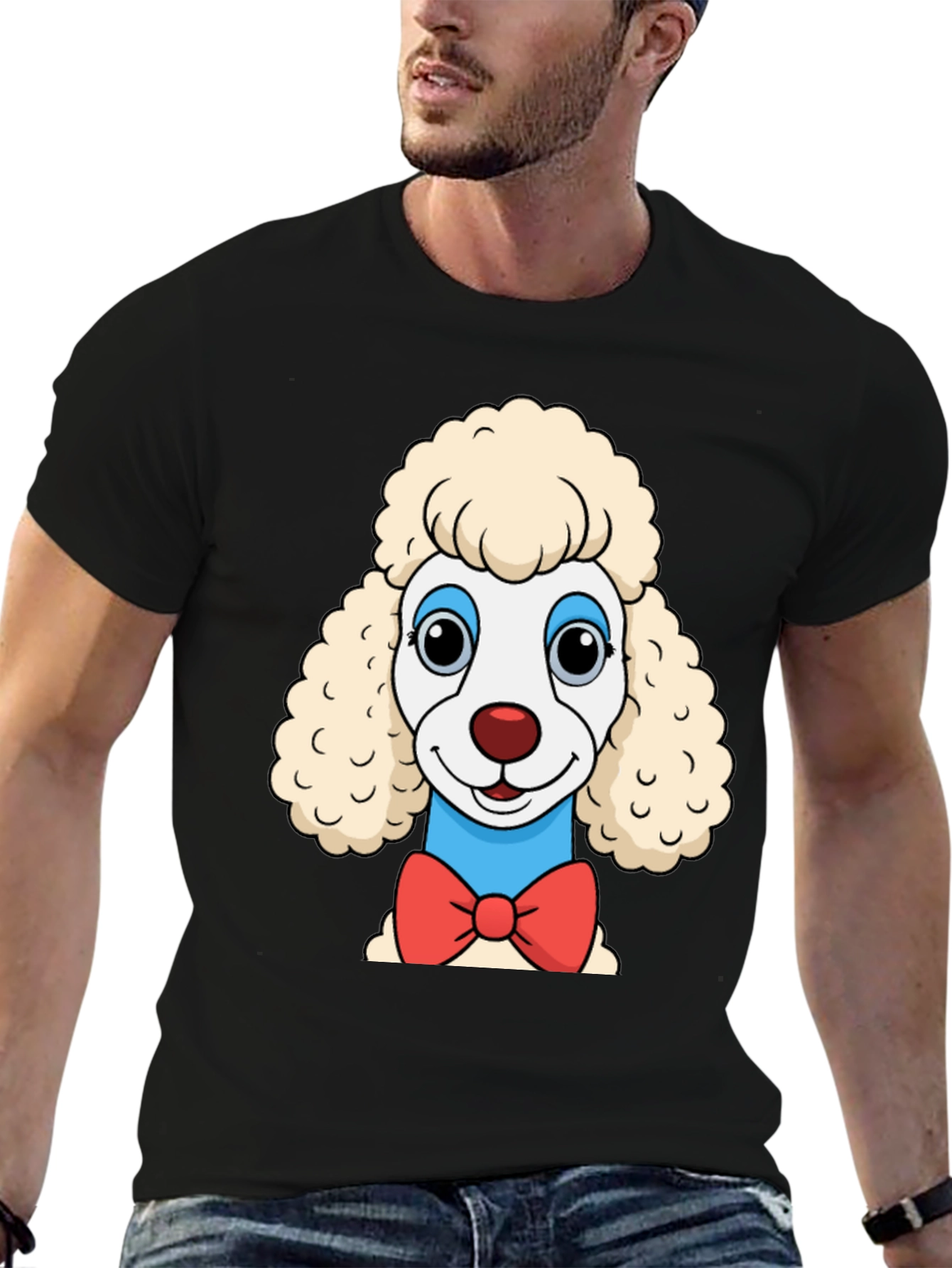 Poodle Cartoon Graphic T-Shirt