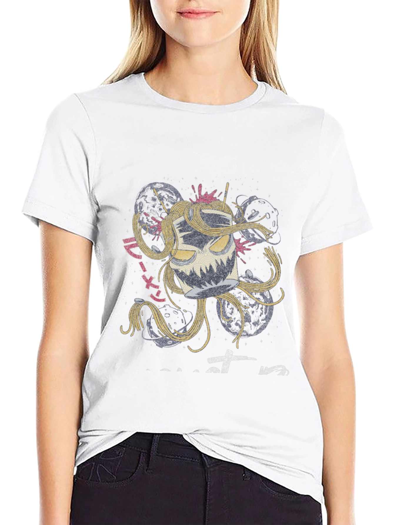 Ramen Monster Graphic Tee - Unique Anime Style Shirt