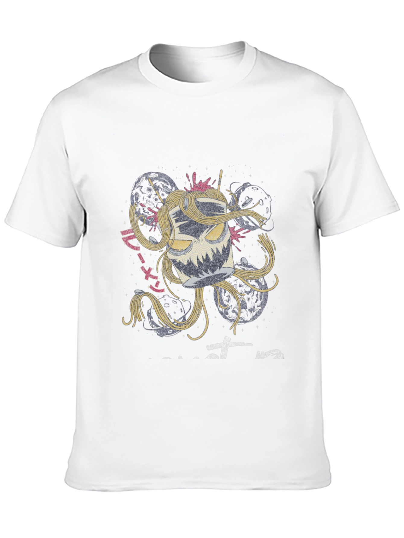Ramen Monster Graphic Tee - Unique Anime Style Shirt