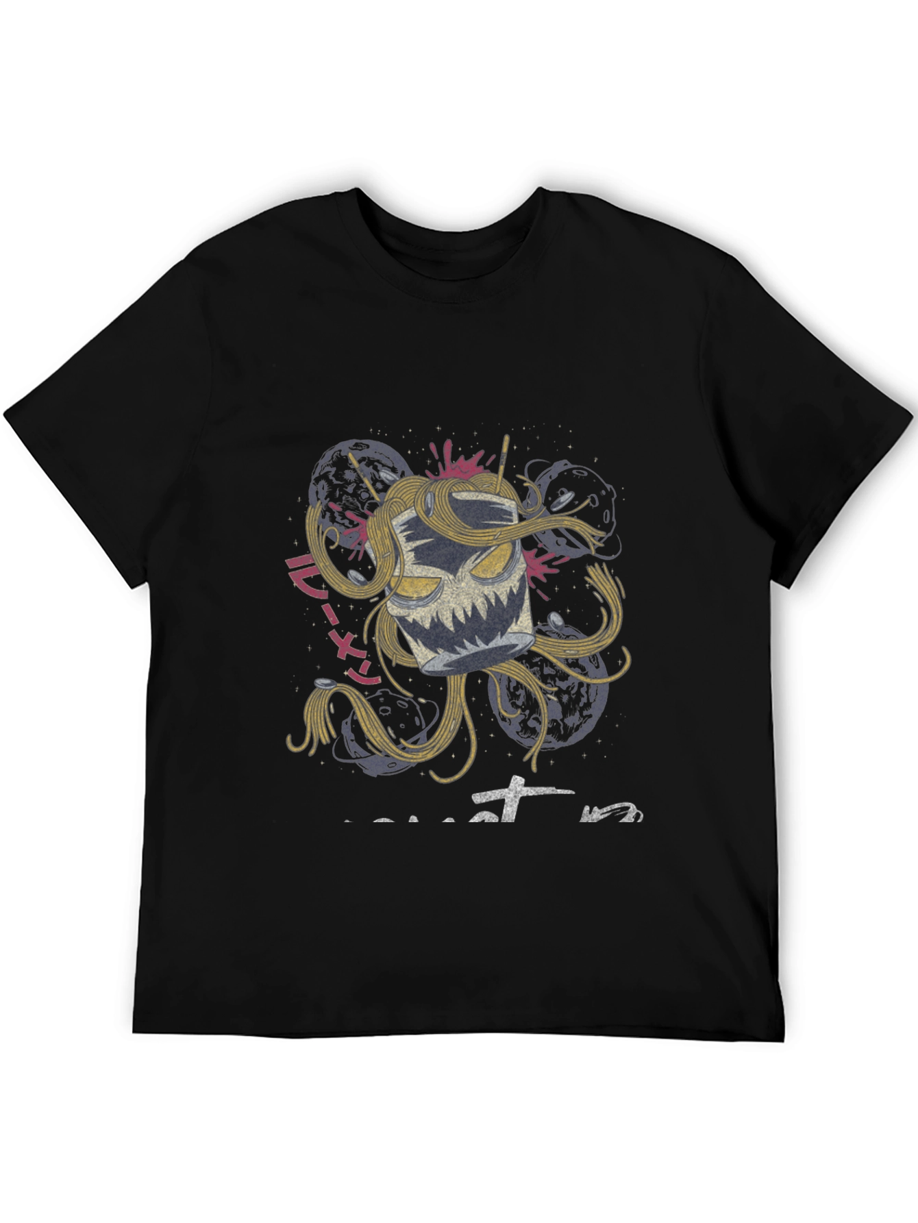 Ramen Monster Graphic Tee - Unique Anime Style Shirt