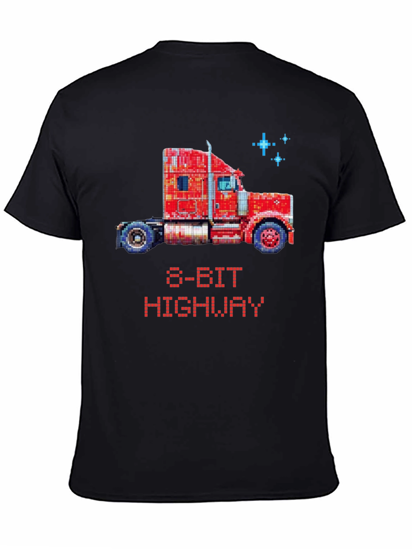 8-Bit Highway Trucker T-Shirt - Retro Gaming Style