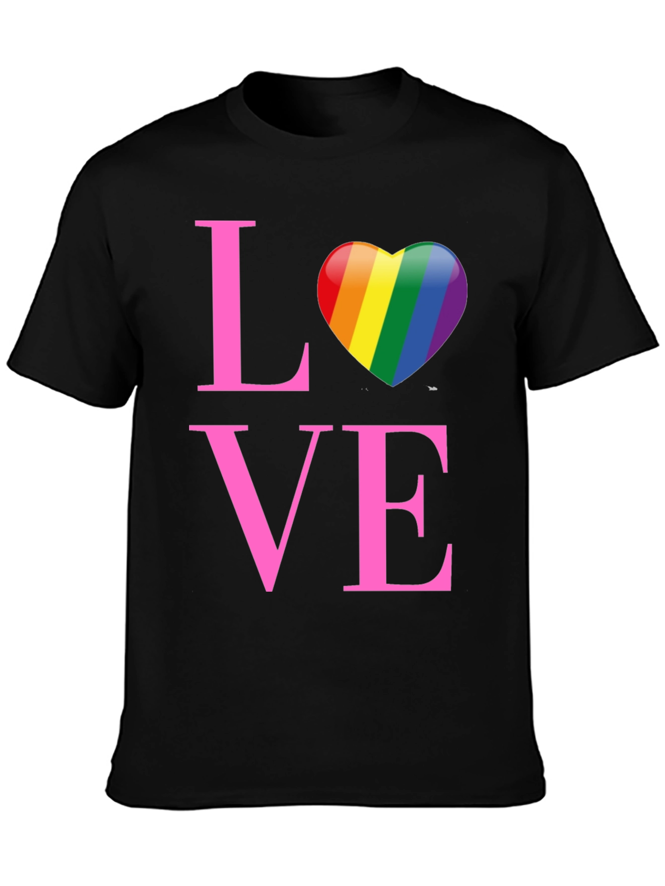 Love Rainbow Heart Graphic T-Shirt