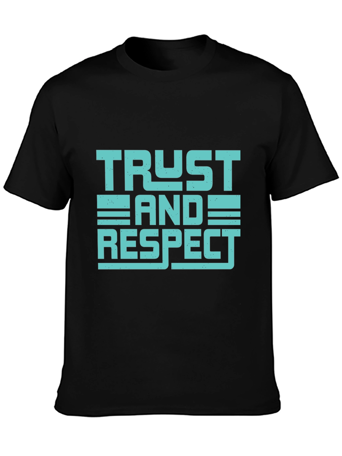 Trust and Respect Graphic Tee - Mens Black T-Shirt