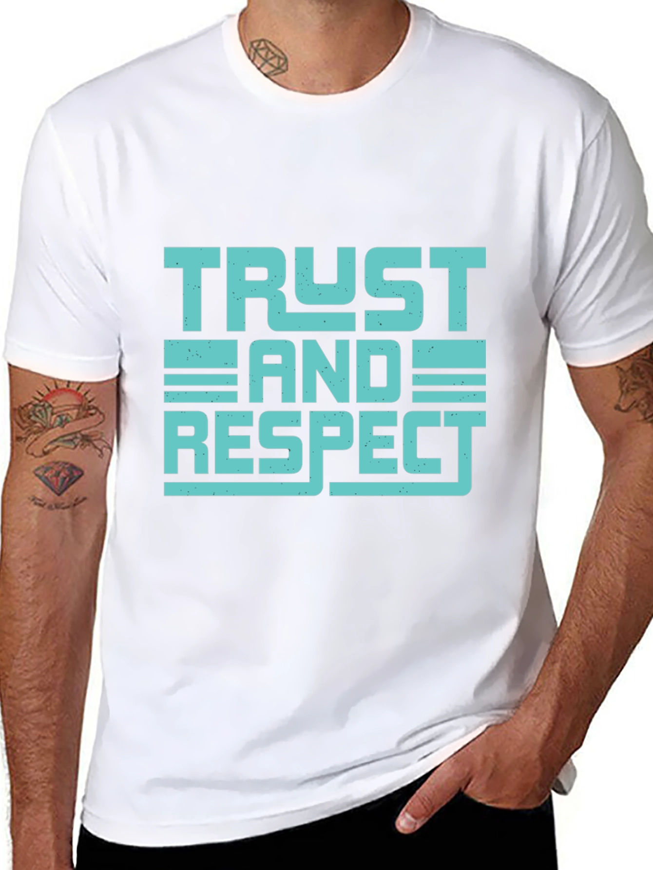 Trust and Respect Graphic Tee - Mens Black T-Shirt