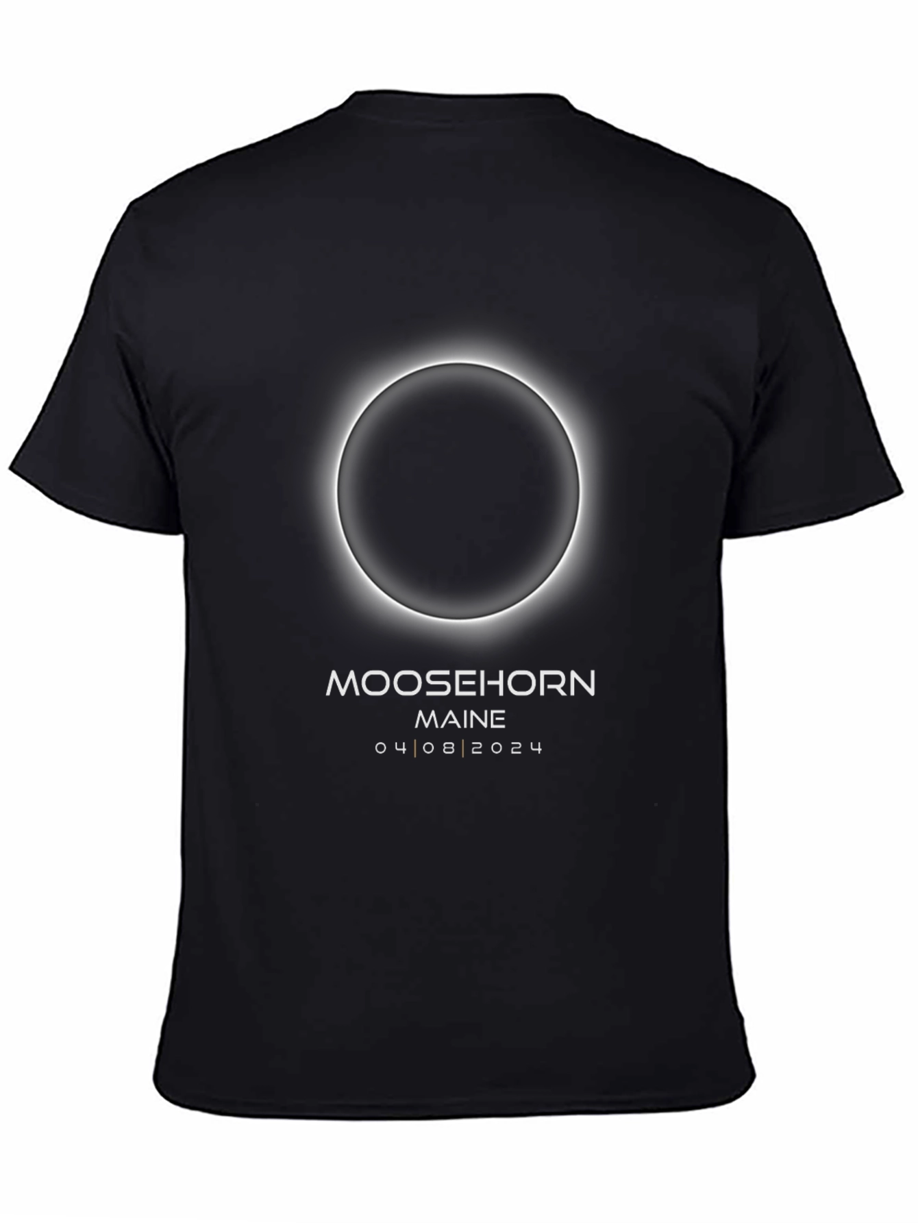 Moosehorn Maine Eclipse 2024 Black T-Shirt