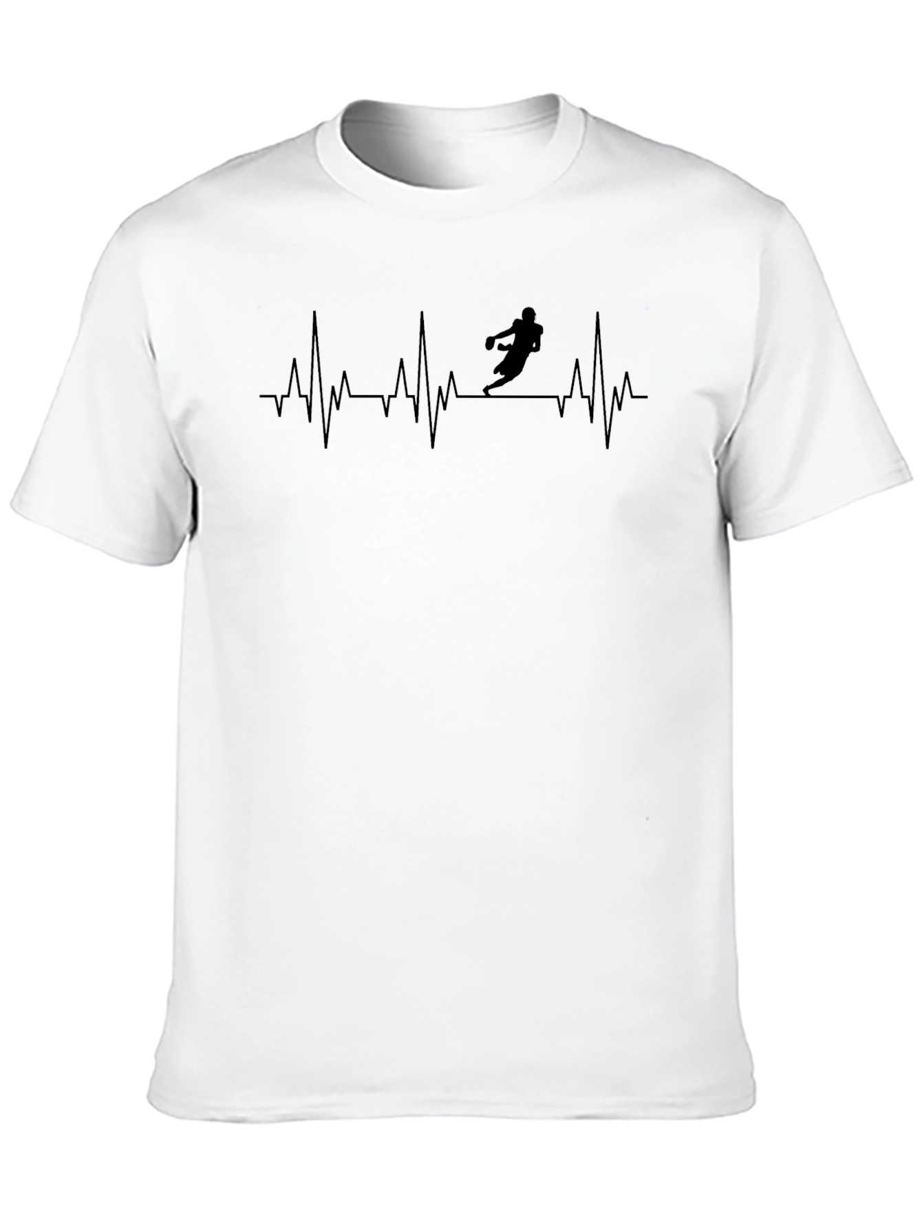 Football Heartbeat Graphic Tee - Stylish & Unique