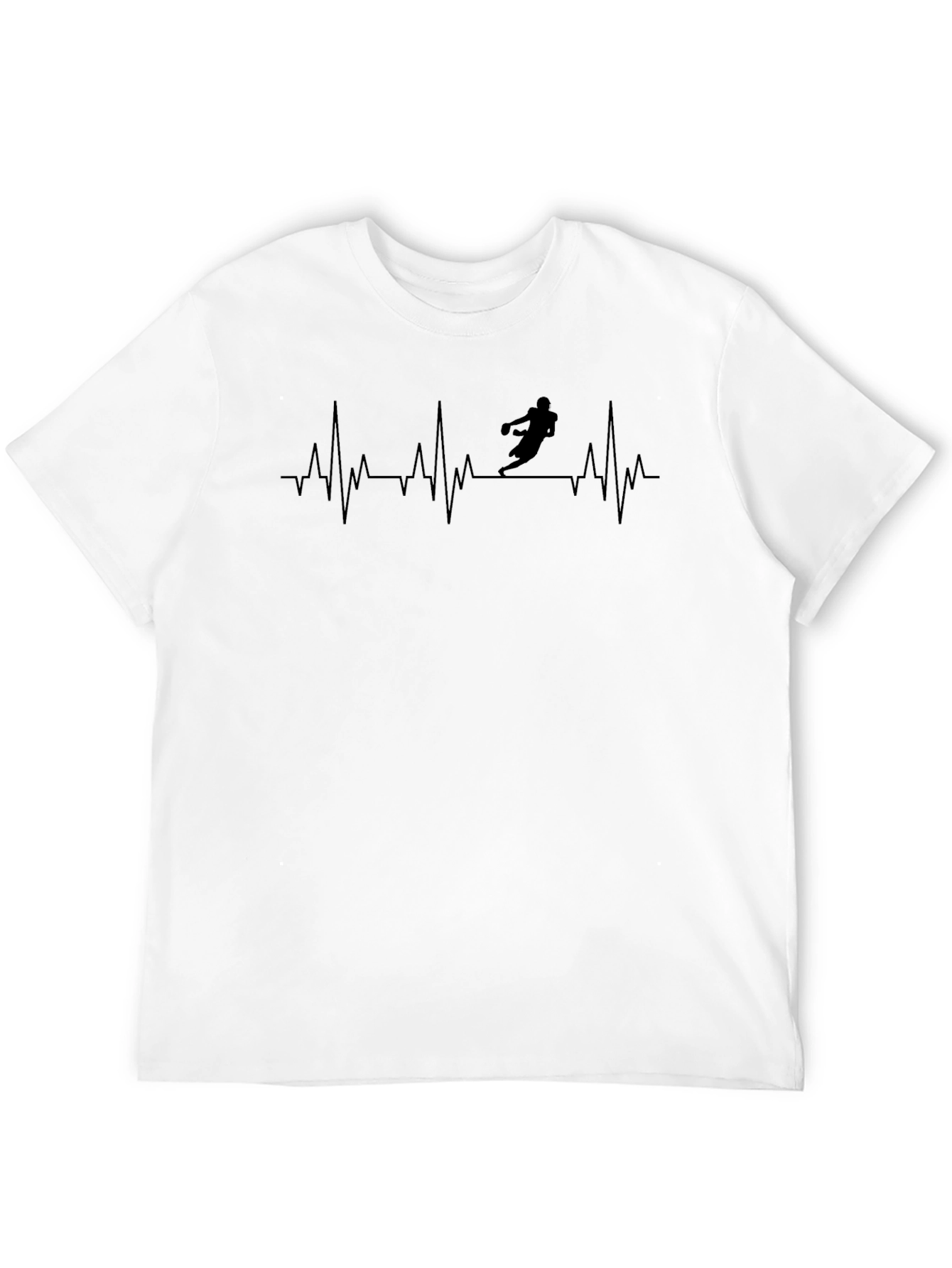 Football Heartbeat Graphic Tee - Stylish & Unique