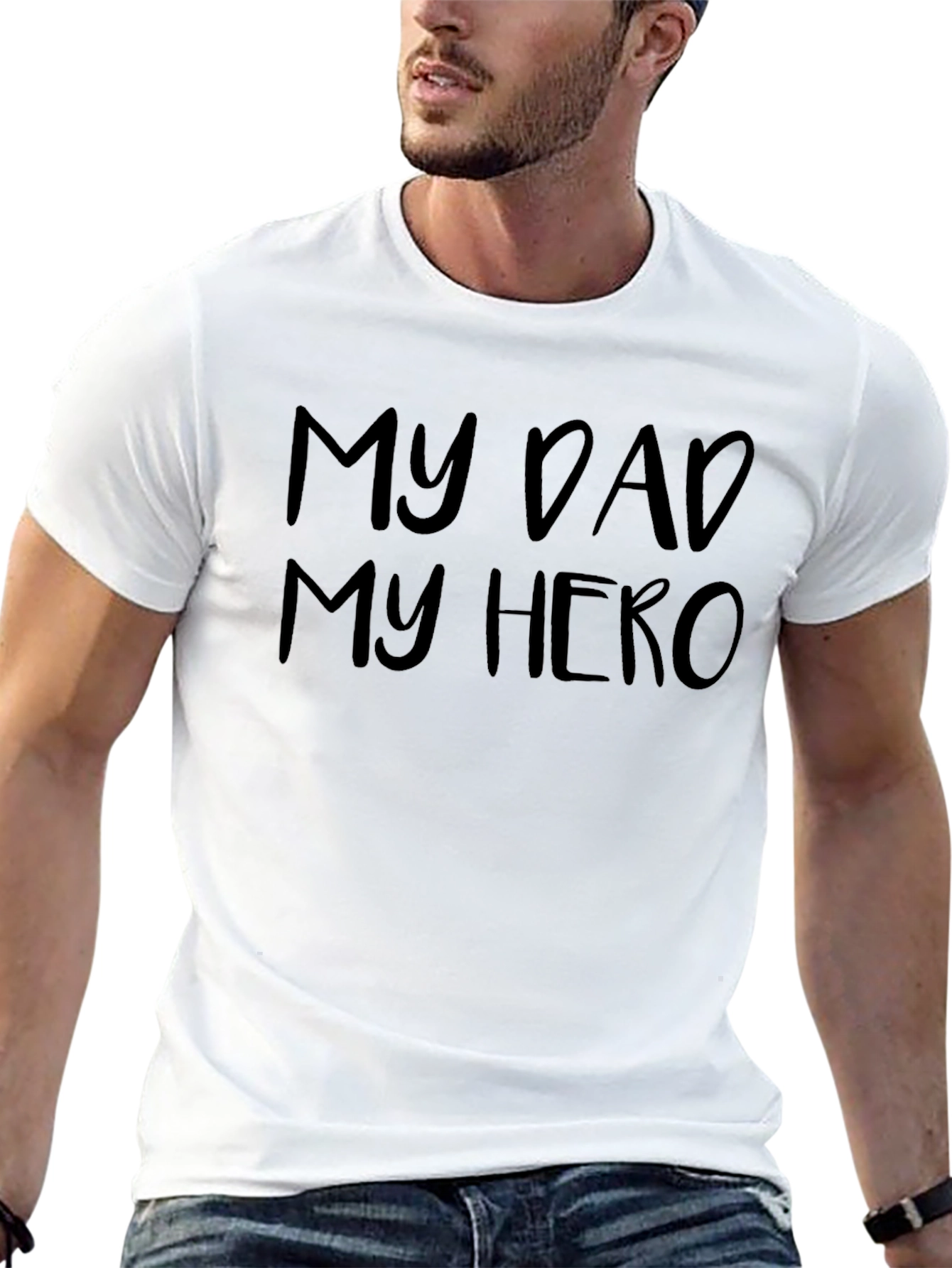 My Dad My Hero Black T-Shirt