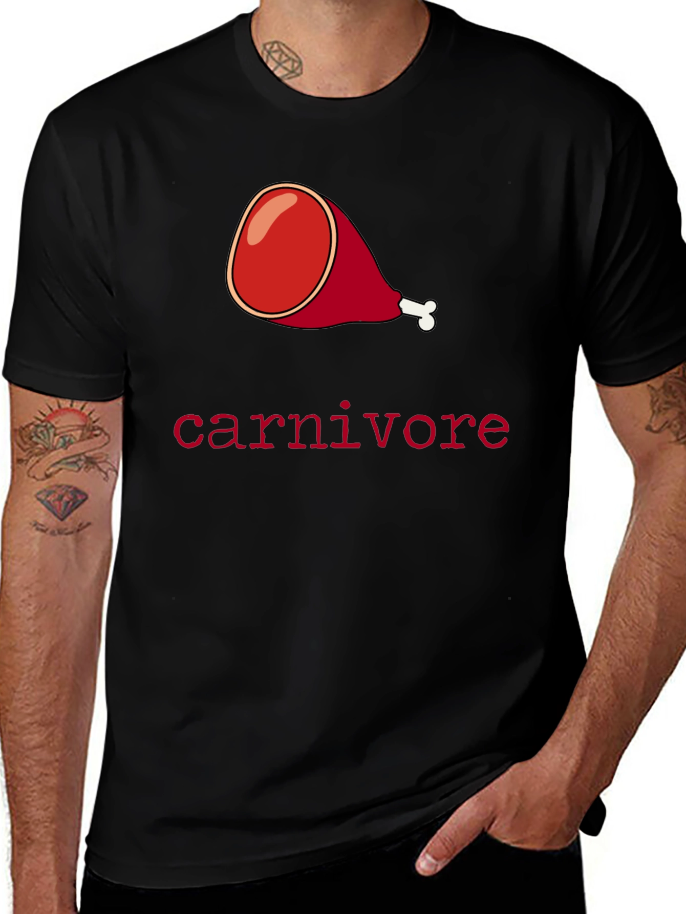Carnivore Ham Graphic Tee - Meat Lovers T-Shirt