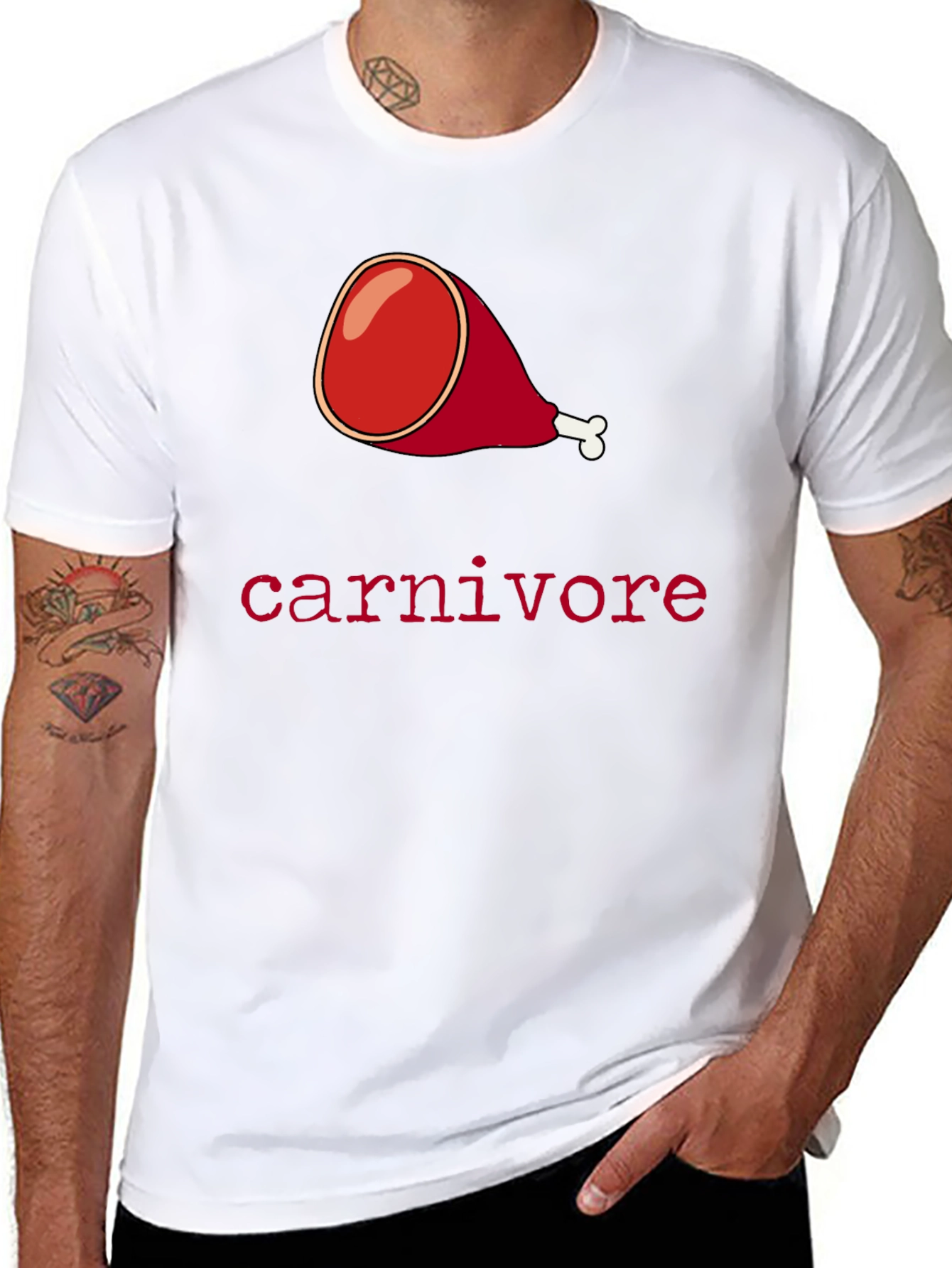 Carnivore Ham Graphic Tee - Meat Lovers T-Shirt