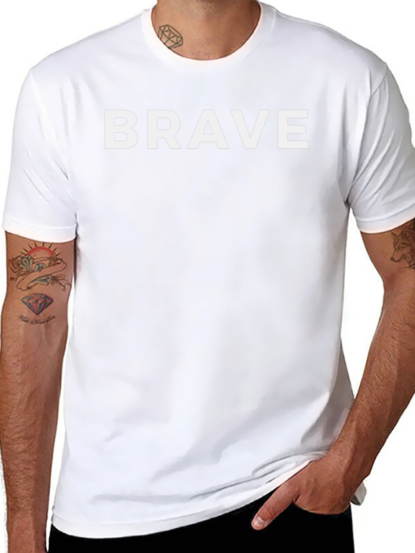 Brave Graphic Tee - Black Short Sleeve T-Shirt