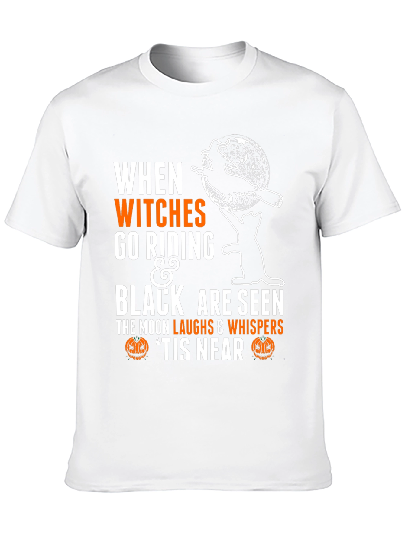 Halloween Witch & Cat T-Shirt - Spooky Season Apparel