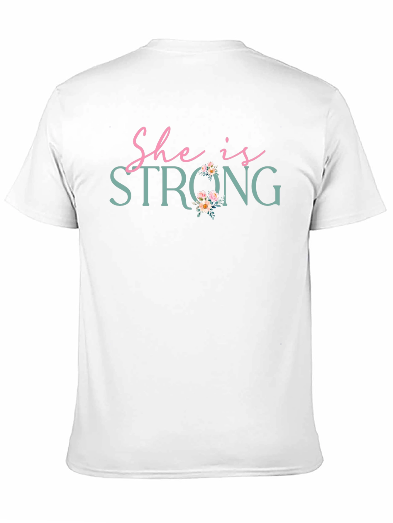 She is Strong Floral Graphic Tee